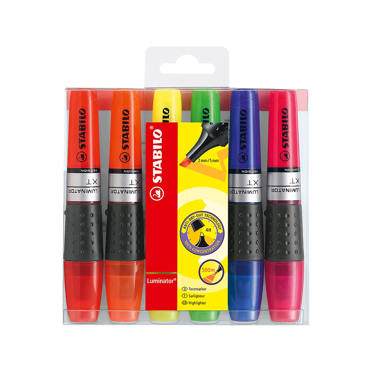 Surligneur Luminator STABILO®, lot de 6