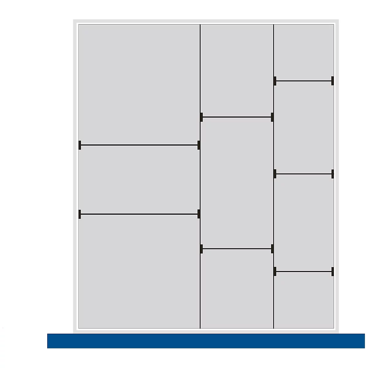 Surtido de paredes divisoras/encajables, 2 separadores, 7 paredes encajables, para serie Verso, para cajón con altura frontal 175 mm, Al 127 mm