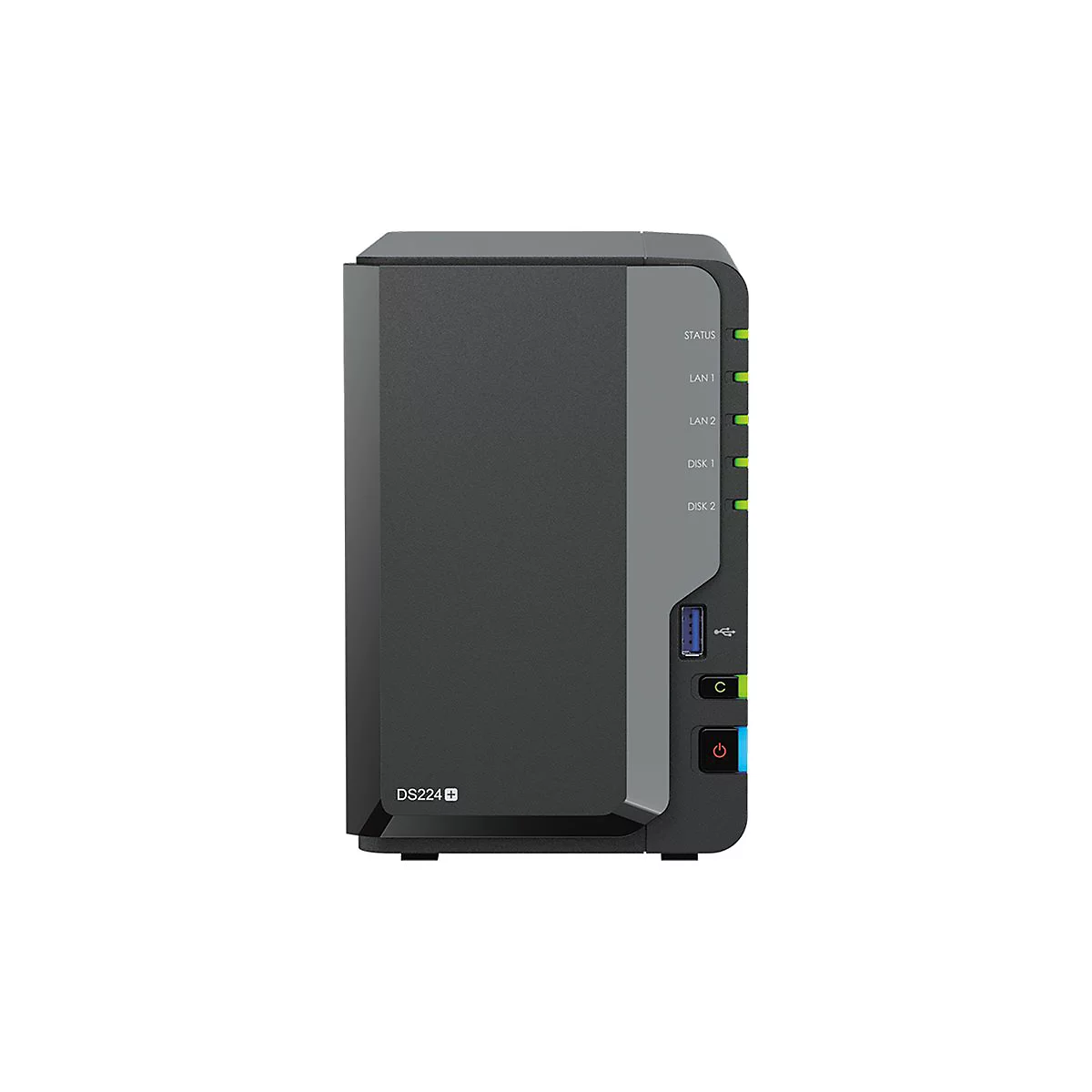 Synology Disk Station DS224+ - NAS-Server - RAID 0, 1, JBOD - RAM 2 GB - Gigabit Ethernet - iSCSI Support
