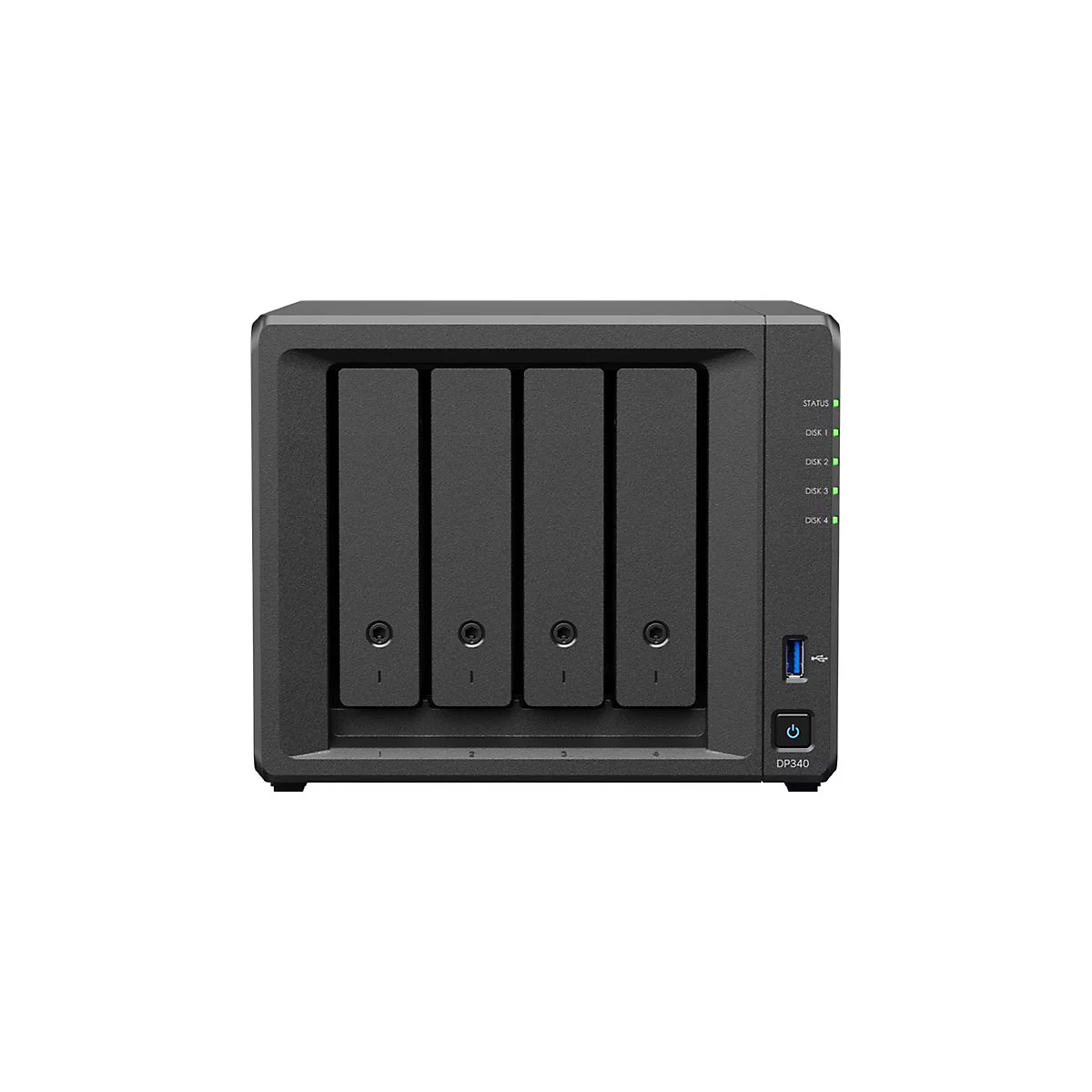 Synology DP340 - Server - DT - 1-Weg - 1 x Ryzen Embedded R1600 / 2.6 GHz - RAM 16 GB