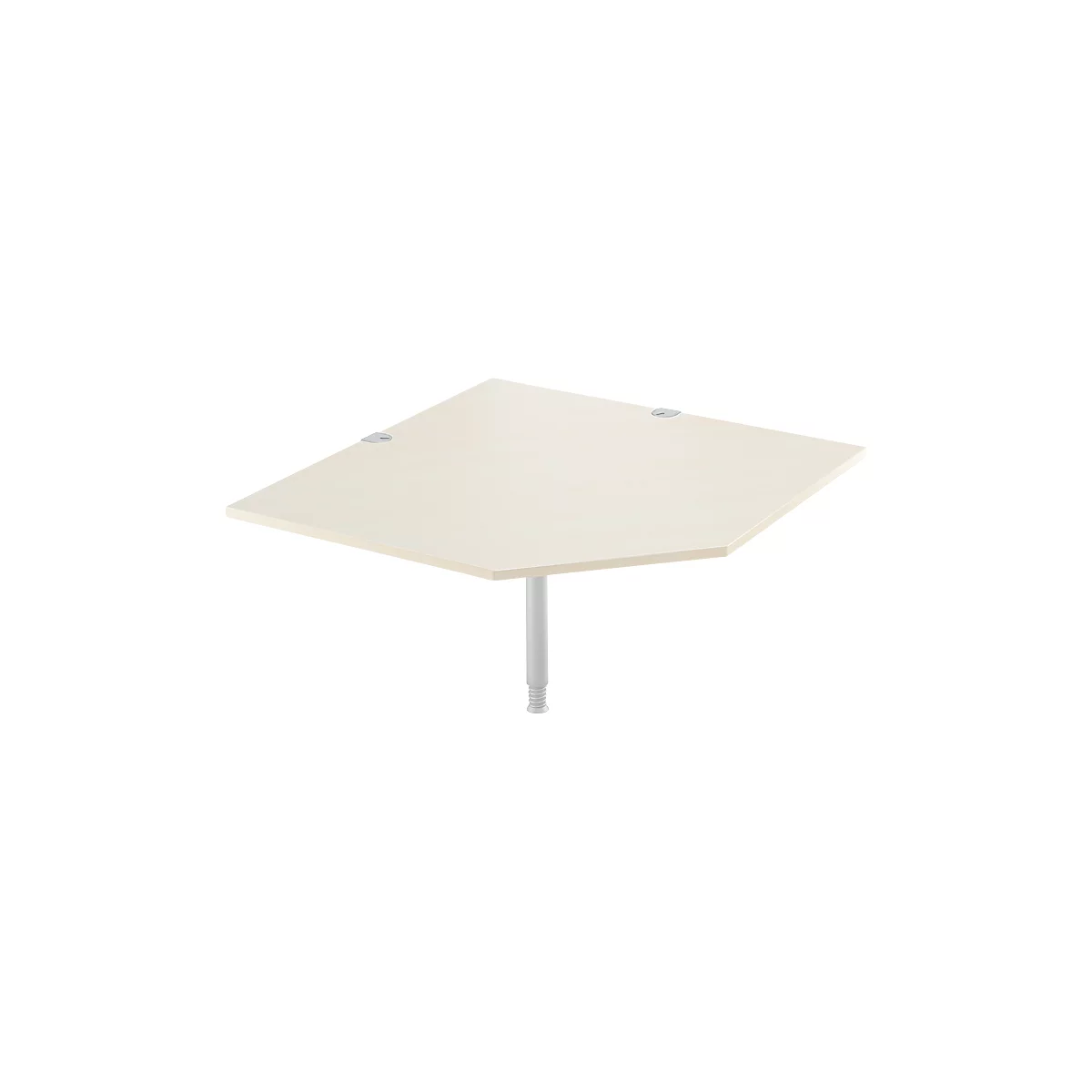 Systeemhoekplaat, CAD, voet, B 1200 mm x D 1200 mm, ahorn/wit aluminium