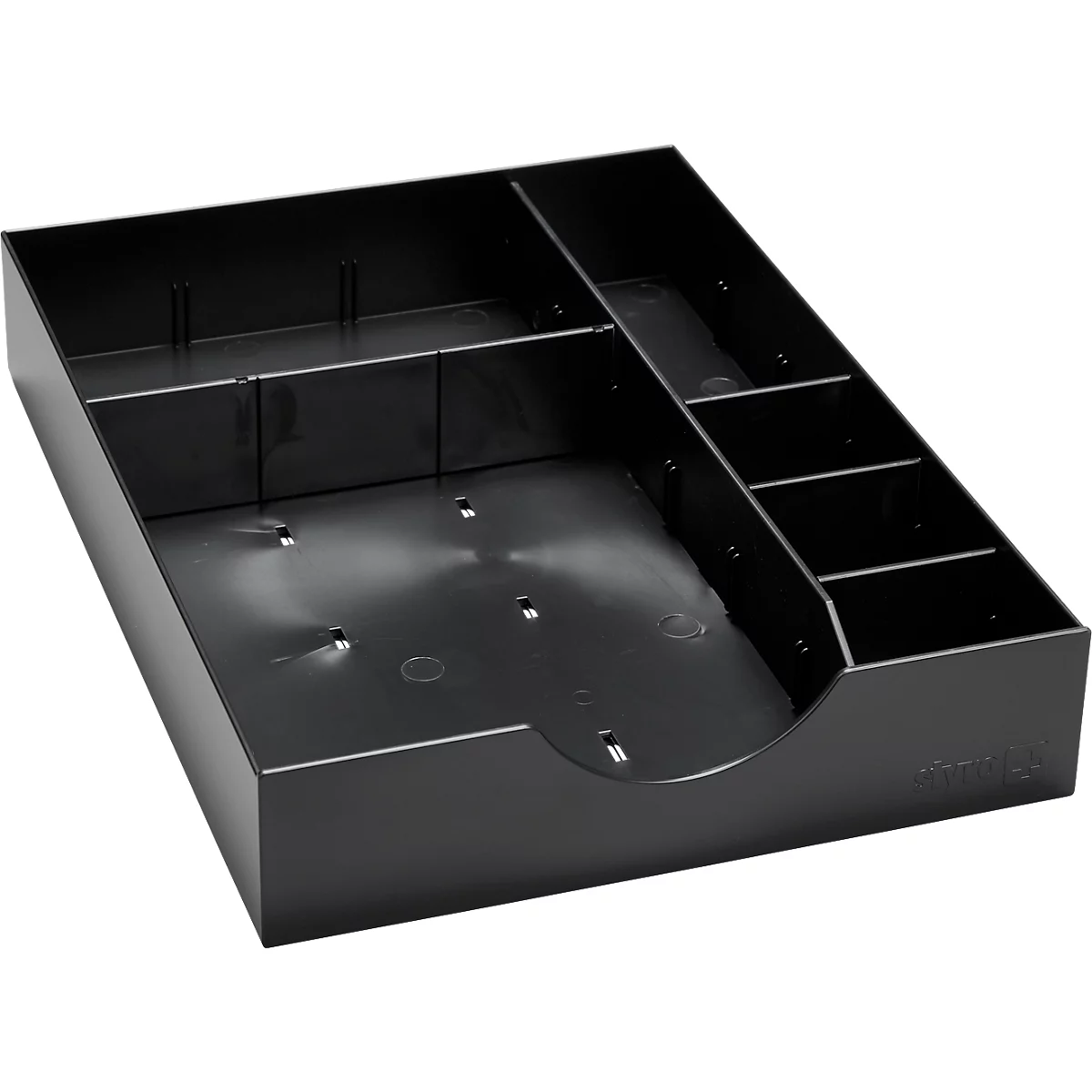 System-Schublade für Sortierstation Styro styrodoc, schwarz