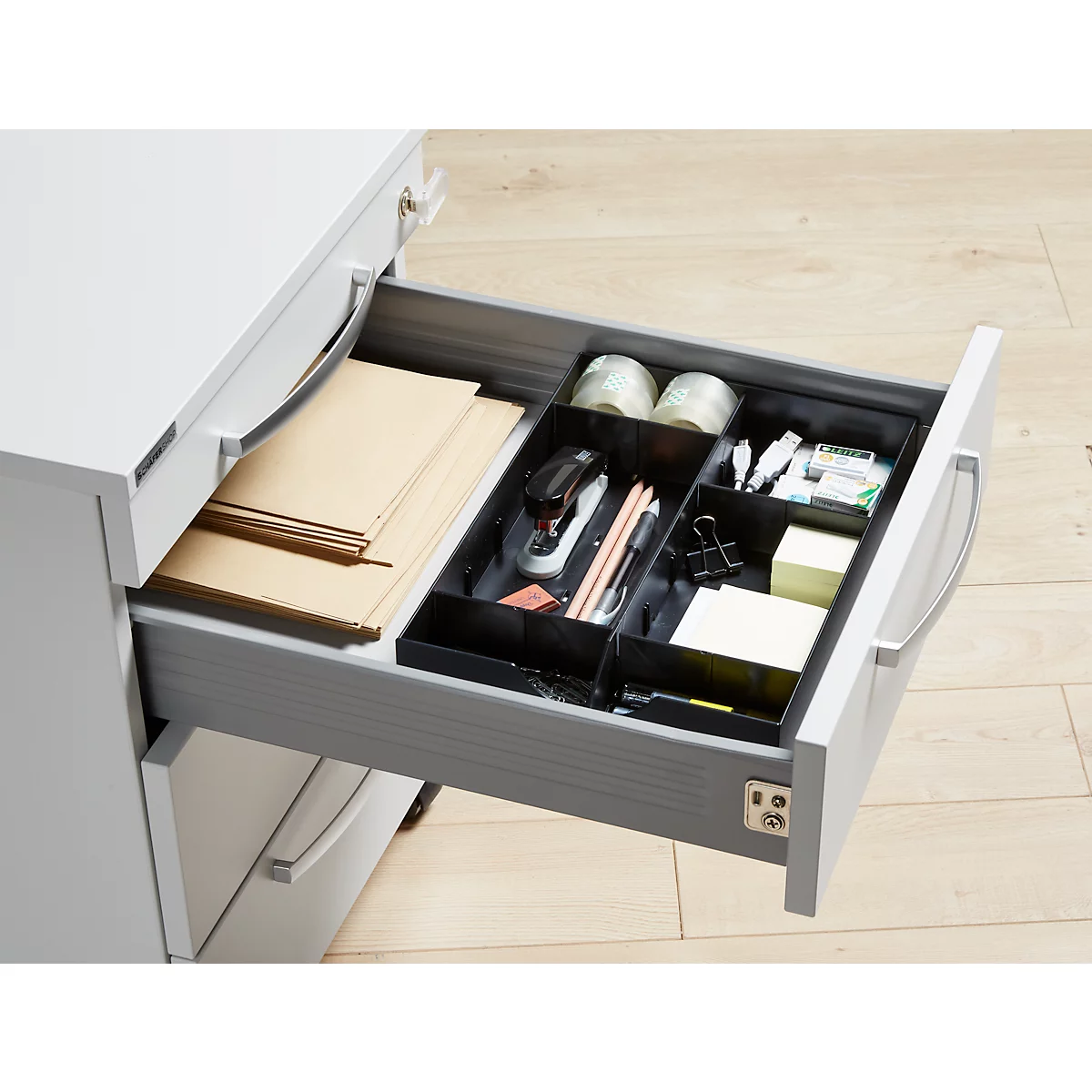 System-Schublade für Sortierstation Styro styrodoc, schwarz