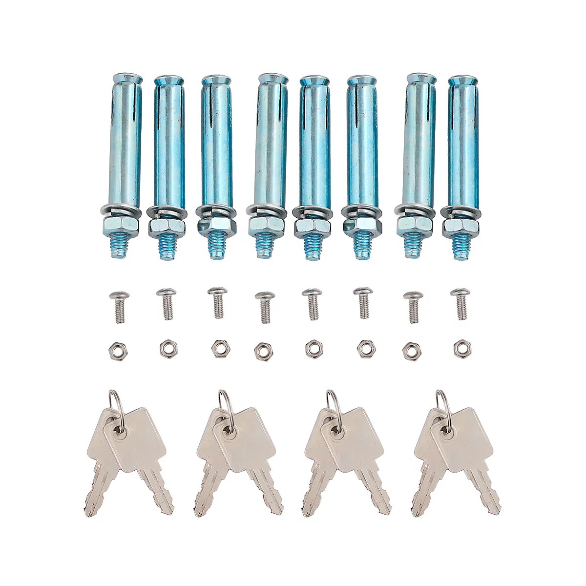 Système de boîtes aux lettres Rottner, avec 4 boîtes aux lettres, sans support, H 635 x L 720 x P 125 mm, acier inoxydable