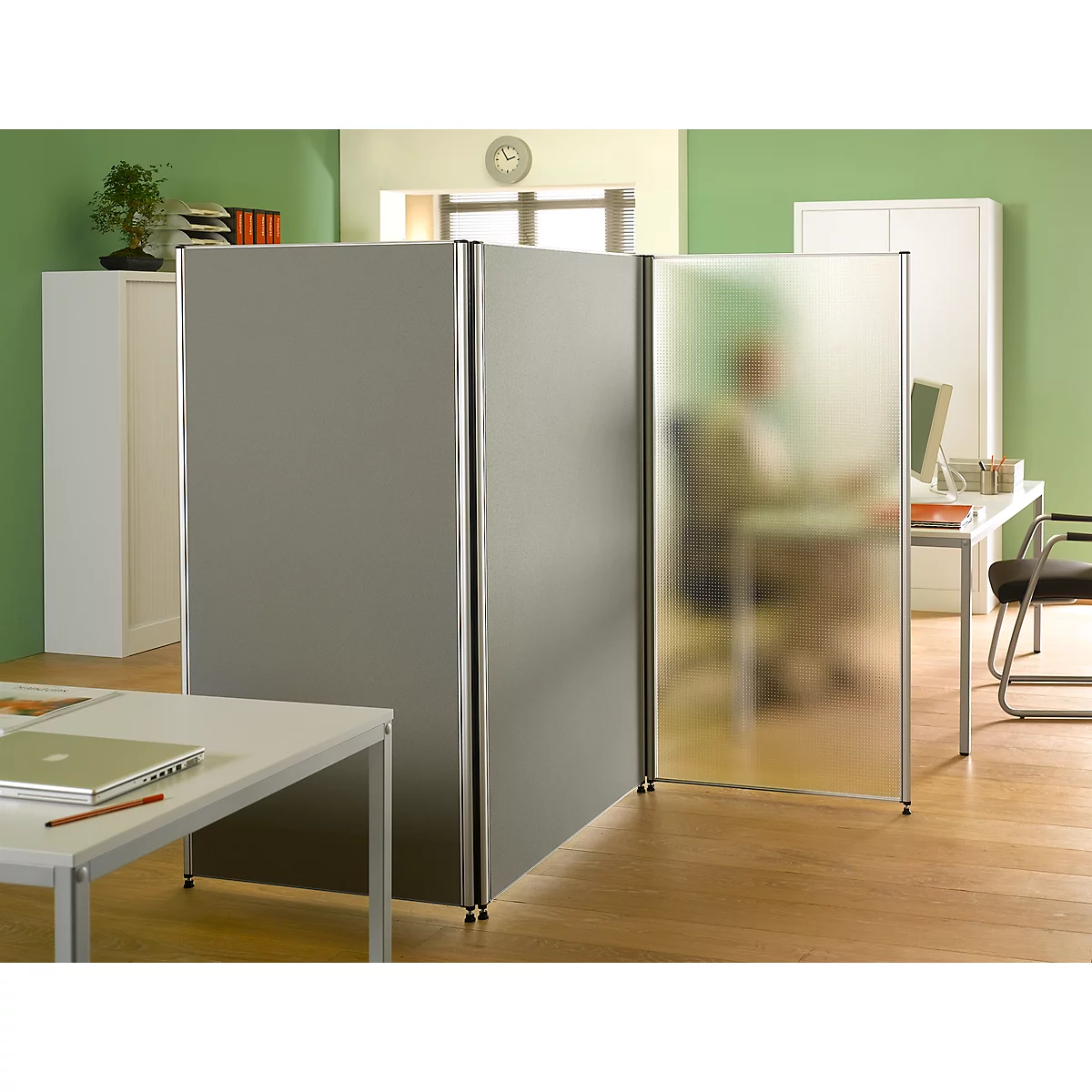 Système de cloison de séparation Aluna, Jonction, flexible, H 1600 mm
