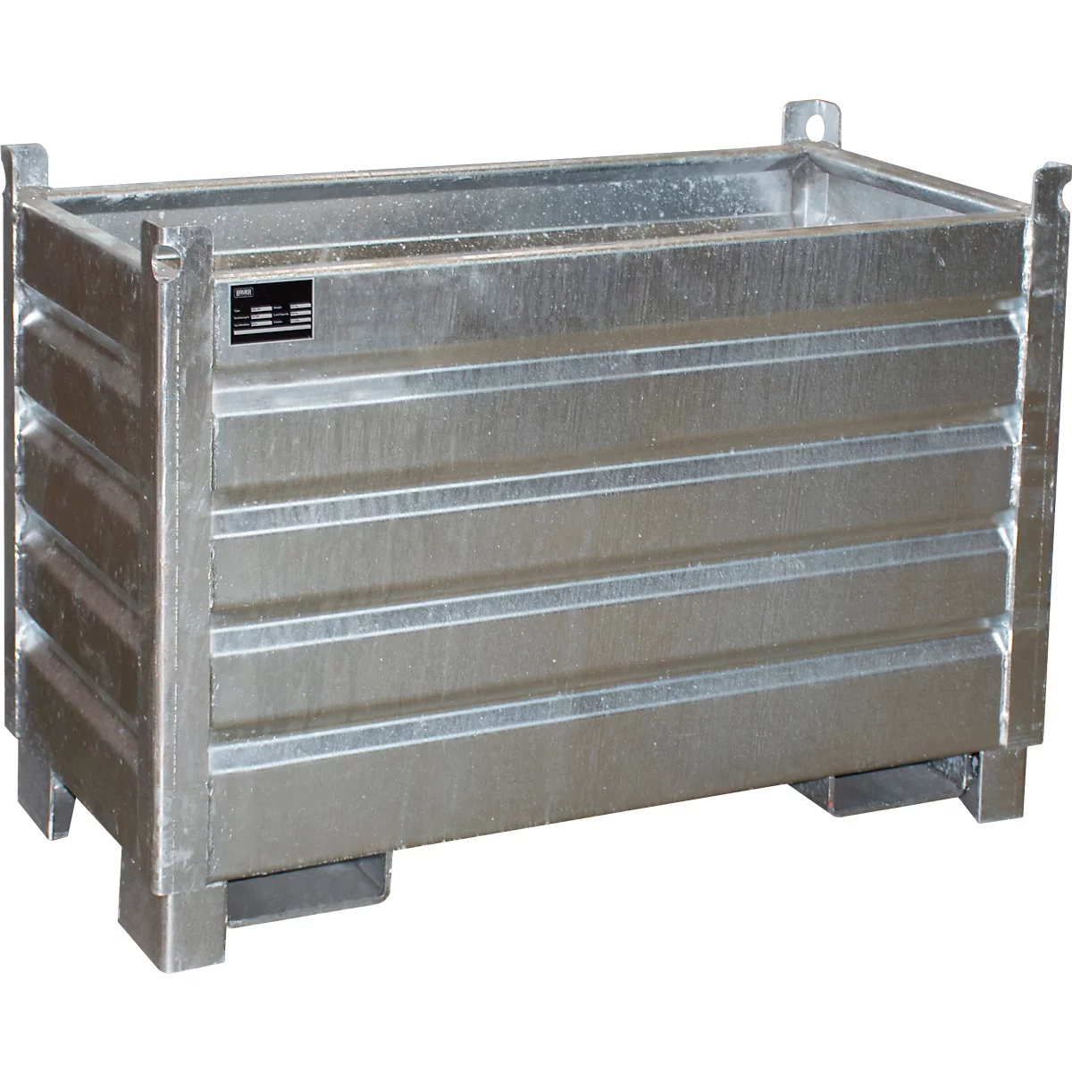 Système de collecte Bauer SBS 500, L 600 x l 1200 x H 850 mm, empilable jusqu'à 3 fois, peint, avec chariot de transport, galvanisé à chaud