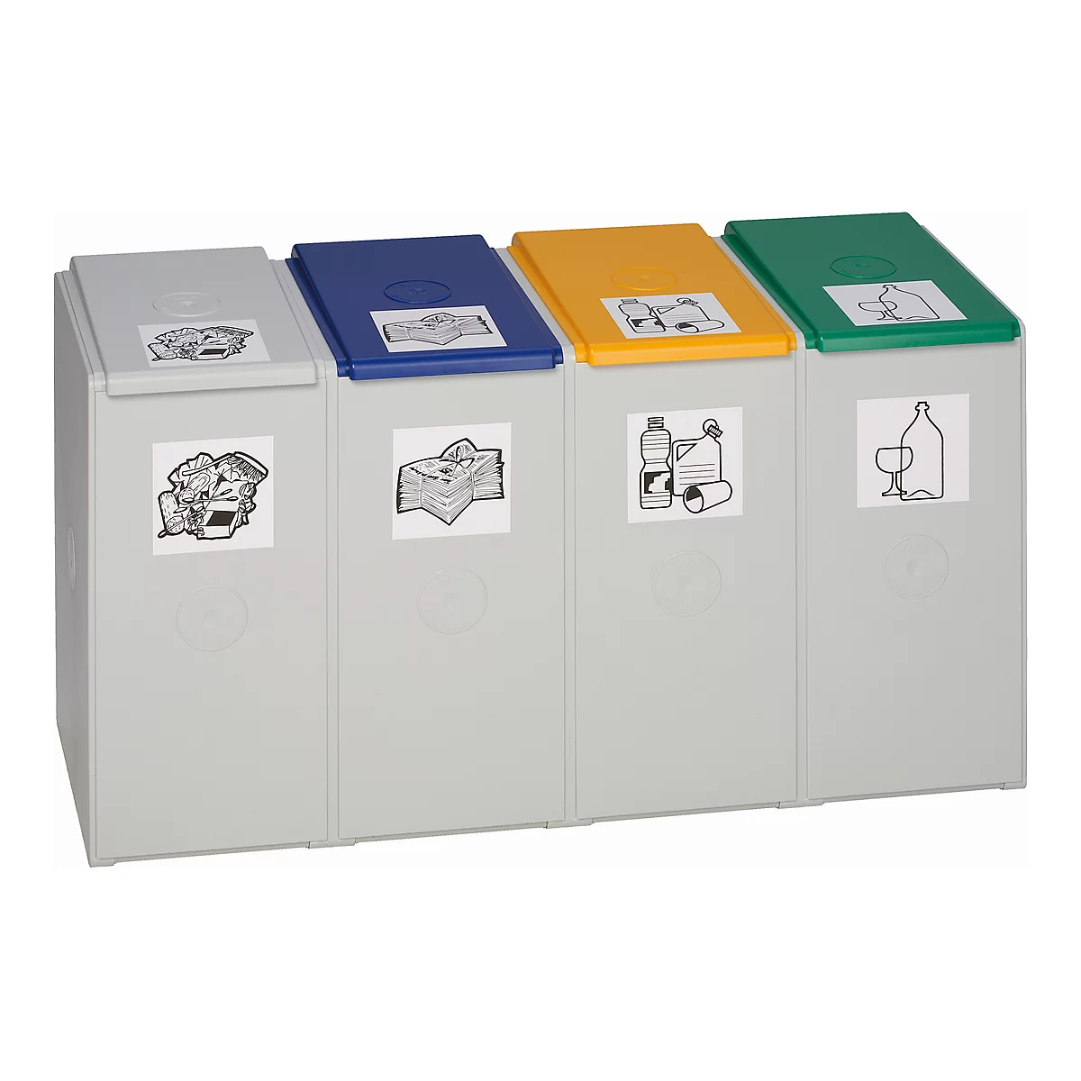 Poubelles modulaires PICK'UP pour tri sélectif - Mahora Concept