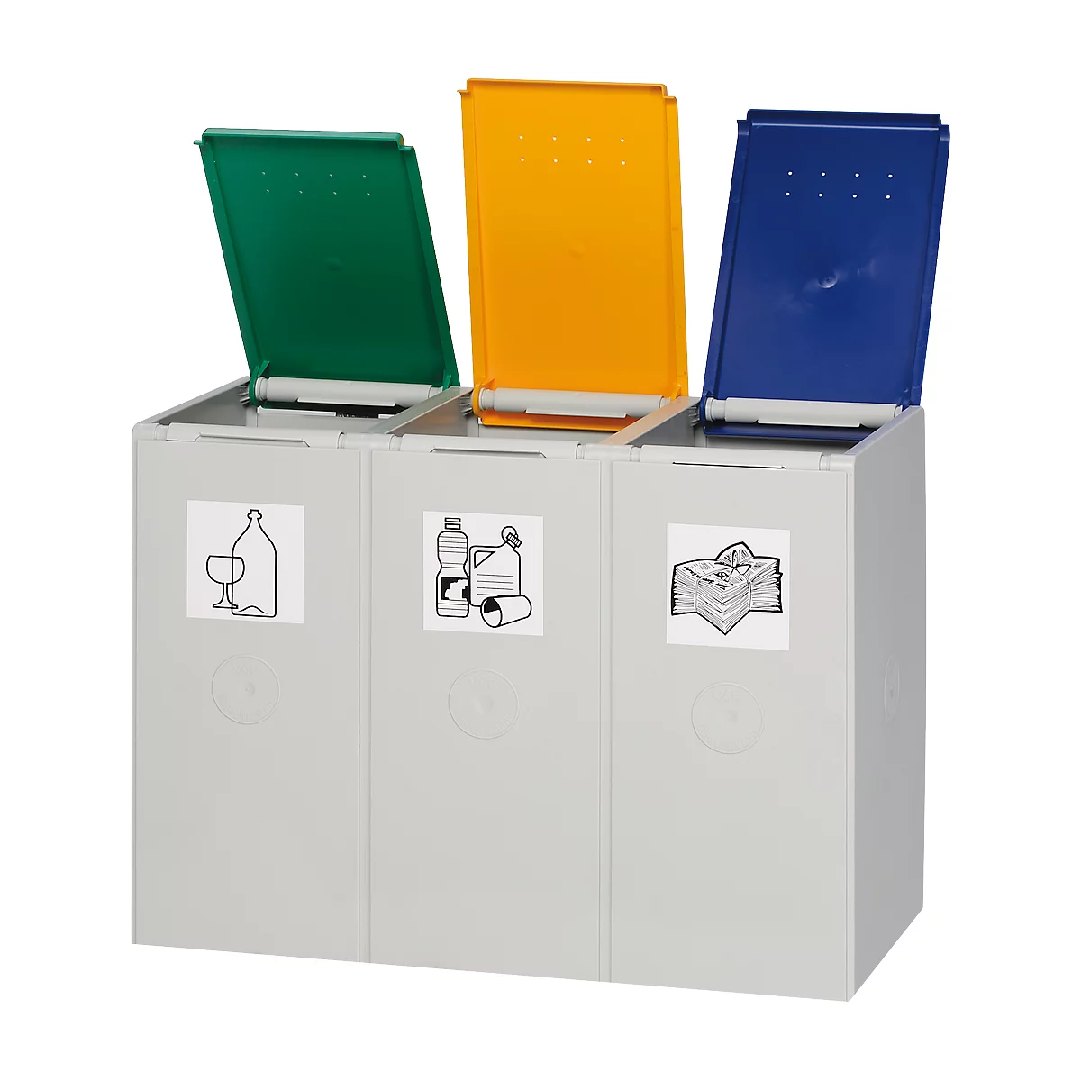 Poubelle tri sélectif 40L : conteneur double