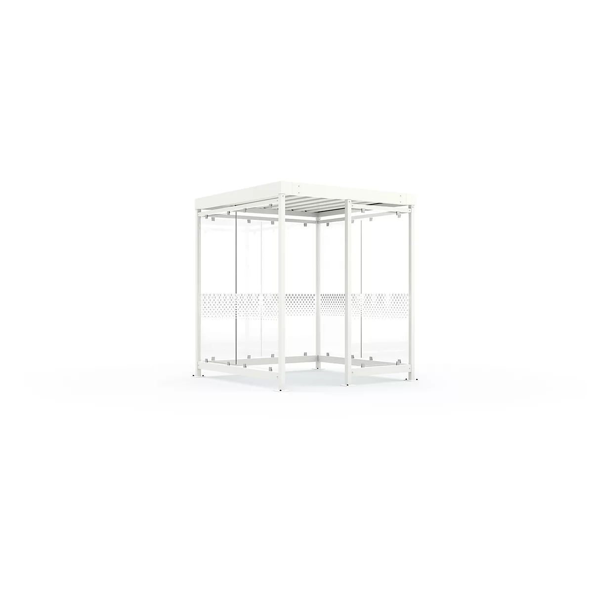 Système de couverture WSM Köln K2 b/c, L 2165 x P 2165 x H 2510 mm, kit, blanc trafic RAL 9016