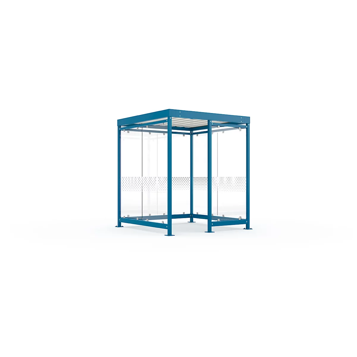 Système de couverture WSM Köln K2 b/c, L 2165 x P 2165 x H 2510 mm, kit, bleu gentiane RAL 5010