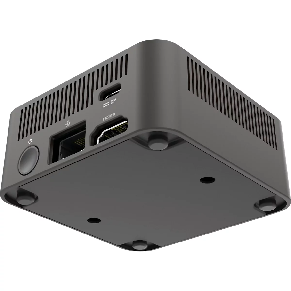 Système de partage d'écran Legamaster Airserver Connect 3, 3840 x 2160 px, jusqu'à 12 flux simultanés, HDMI/USB/LAN/Wi-Fi, L 78 x P 78 x H 34 mm, noir