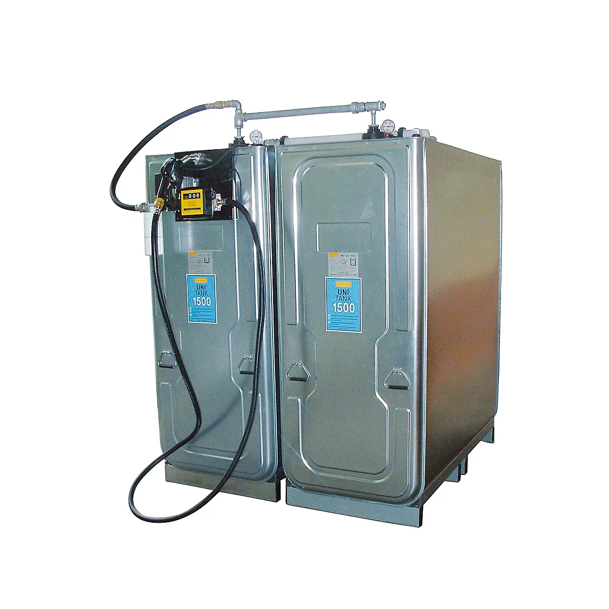 Système de réservoir diesel CEMO avec réservoir UNI de 1500 l, 2 réservoirs, 3000 l