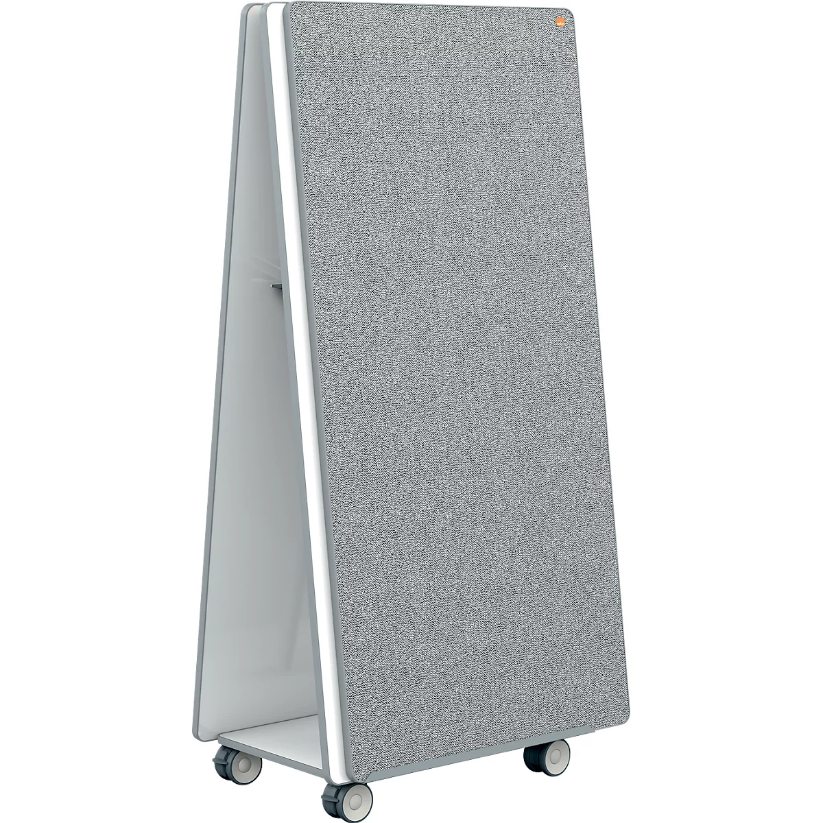 Système de tableau blanc et de tableau de notes mobile Nobo Move &amp; Meet, 2 tableaux blancs, 2 tableaux de notes, 900 x 1800 mm, magnétique, mobile
