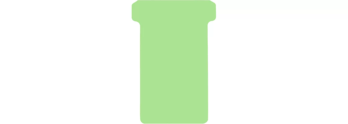 T-sleufkaarten, formaat 2, B 48 x H 85 mm, voor paneelelementen 63/48 mm, etiketteerbaar, FSC®-gecertificeerd papier, groen, 100 st.