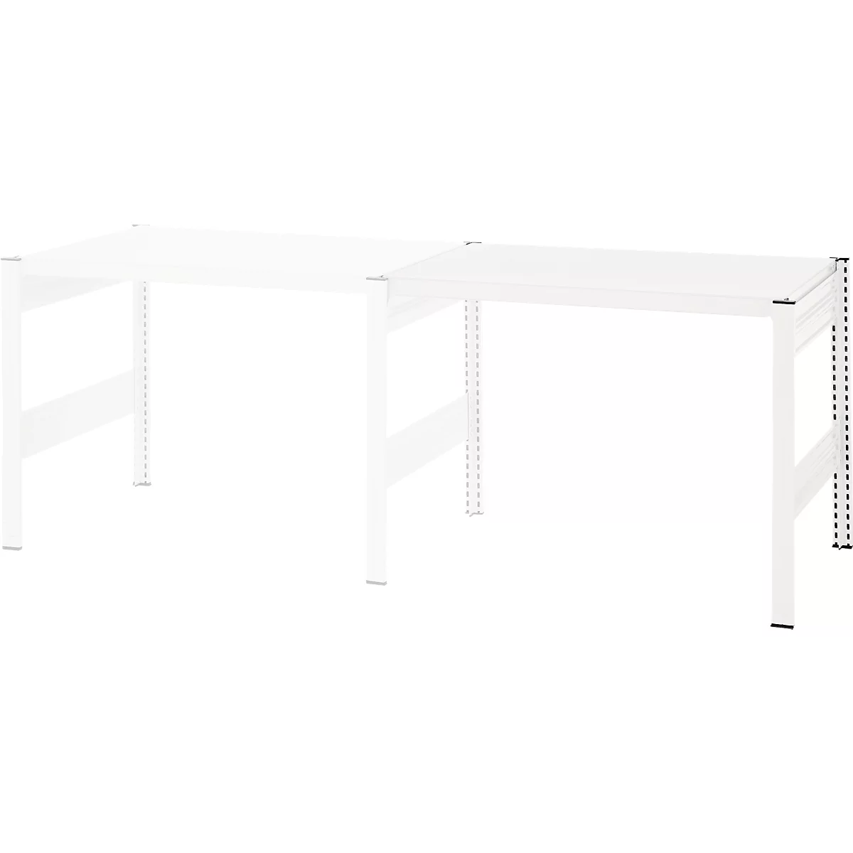 Table créative ORDO Professional, table d'extension, multifonctionnelle, surface d'écriture amovible, mobile, L 1010 x P 635 x H 825 mm, acier, blanc trafic RAL 9016