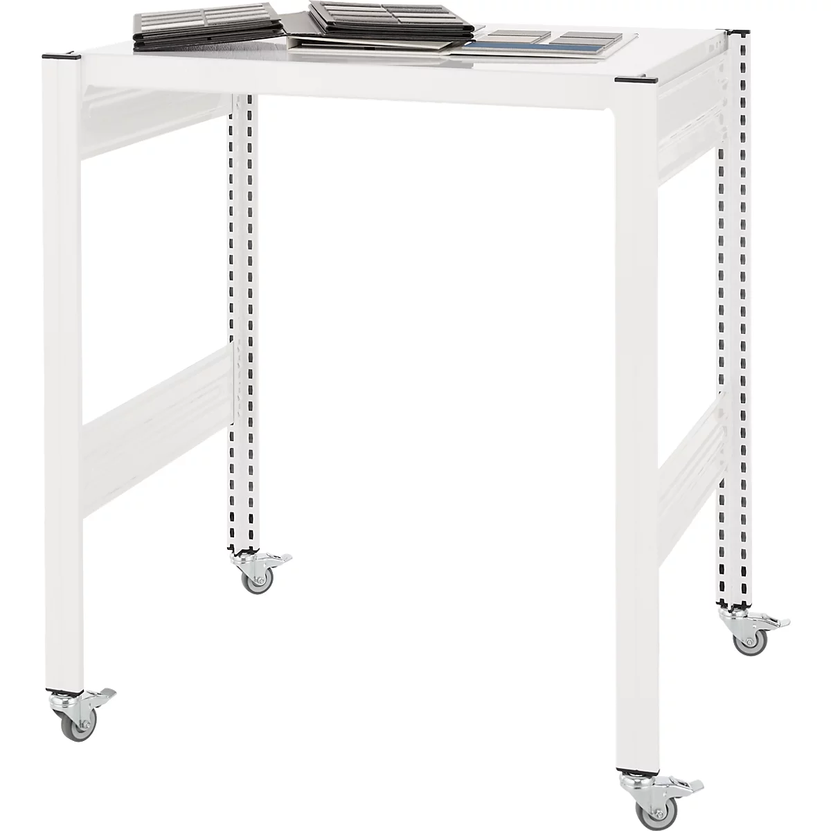 Table créative ORDO Professional, table de base, multifonctionnelle, surface d'écriture amovible, mobile, L 810 x P 635 x H 825 mm, acier, blanc trafic RAL 9016