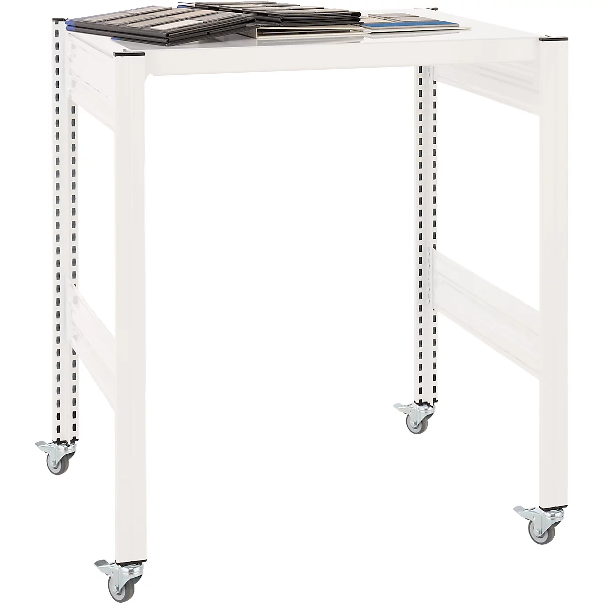 Table créative ORDO Professional, table de base, multifonctionnelle, surface d'écriture amovible, mobile, L 810 x P 635 x H 825 mm, acier, blanc trafic RAL 9016