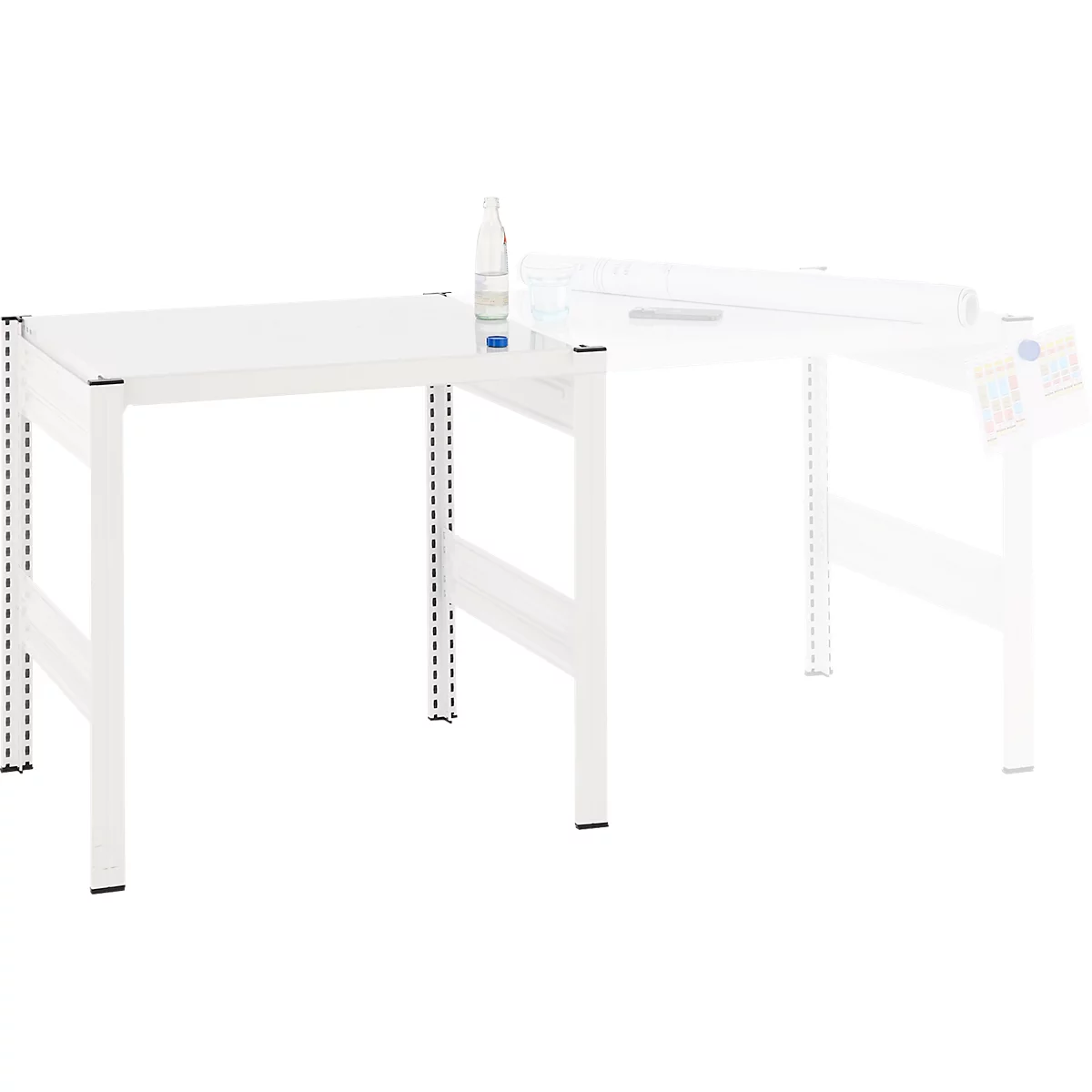 Table créative ORDO Professional, table de base, multifonctionnelle, surface d'écriture amovible, mobile, L 810 x P 635 x H 825 mm, acier, blanc trafic RAL 9016