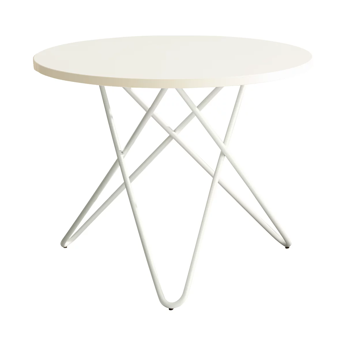 Table d'appoint Alana, Ø 600 x H 450 mm, blanc/blanc 