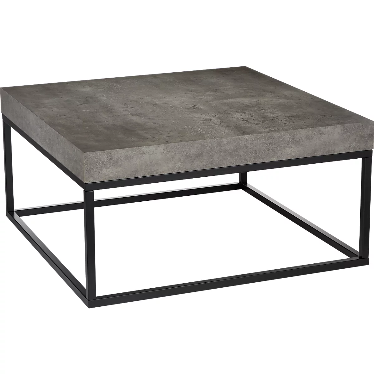 Table d'appoint béton, L 750 x P 750 x H 380 mm, noir