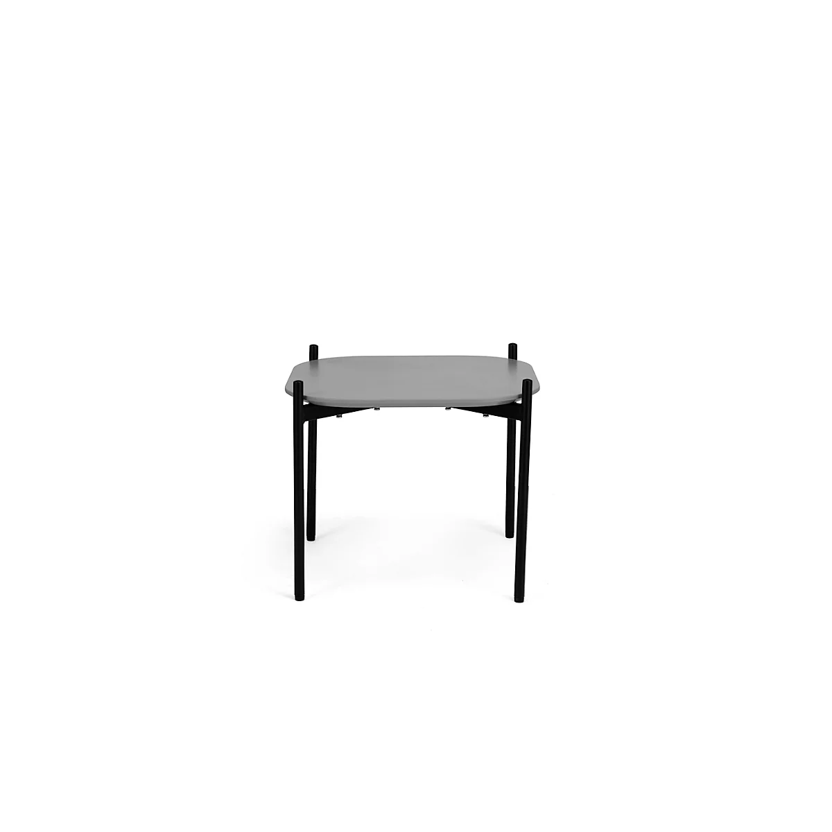 Table d'appoint Paperflow Meet, rectangle, MDF plaqué, cadre en acier, L 750 x P 500 x H 400 mm, noir/noir