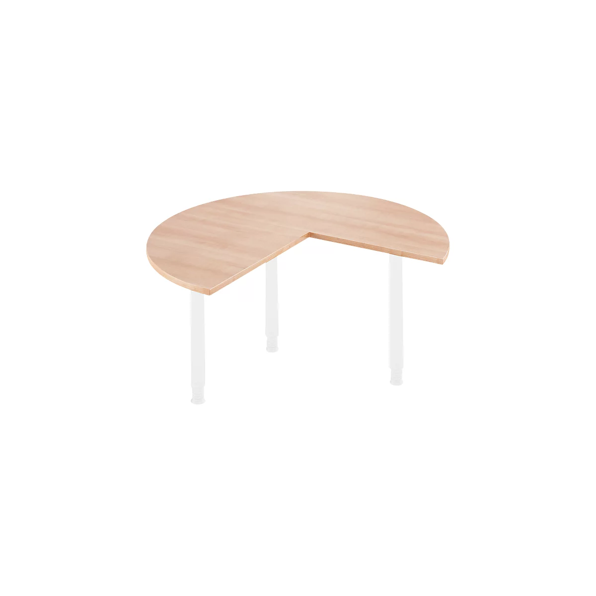 Table d'extension, Ø 1400 mm, cerisier Romana/blanc