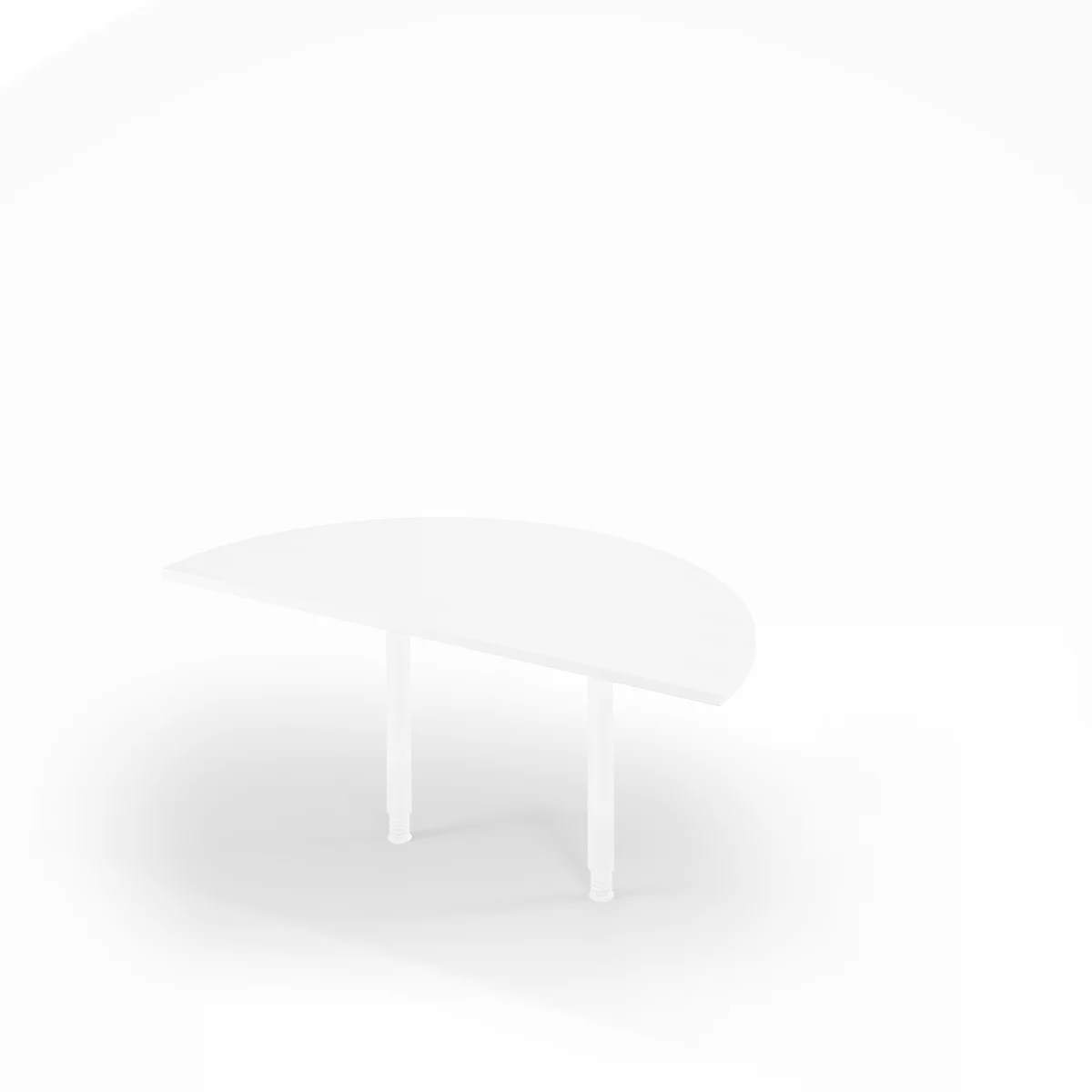 Table d'extension, Ø 1600 mm, blanc/blanc