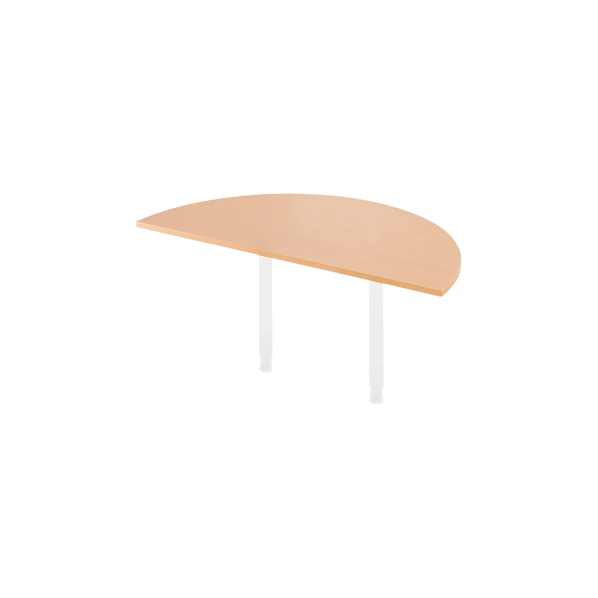 Table d'extension, Ø 1600 mm, décor hêtre/blanc