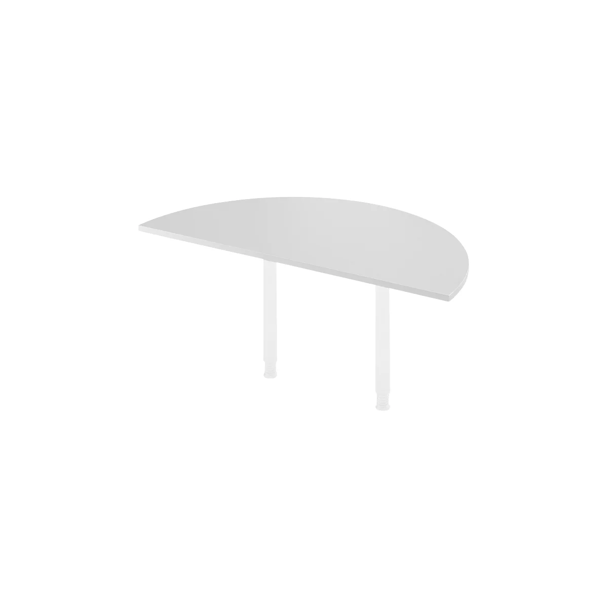 Table d'extension, Ø 1600 mm, gris clair/blanc