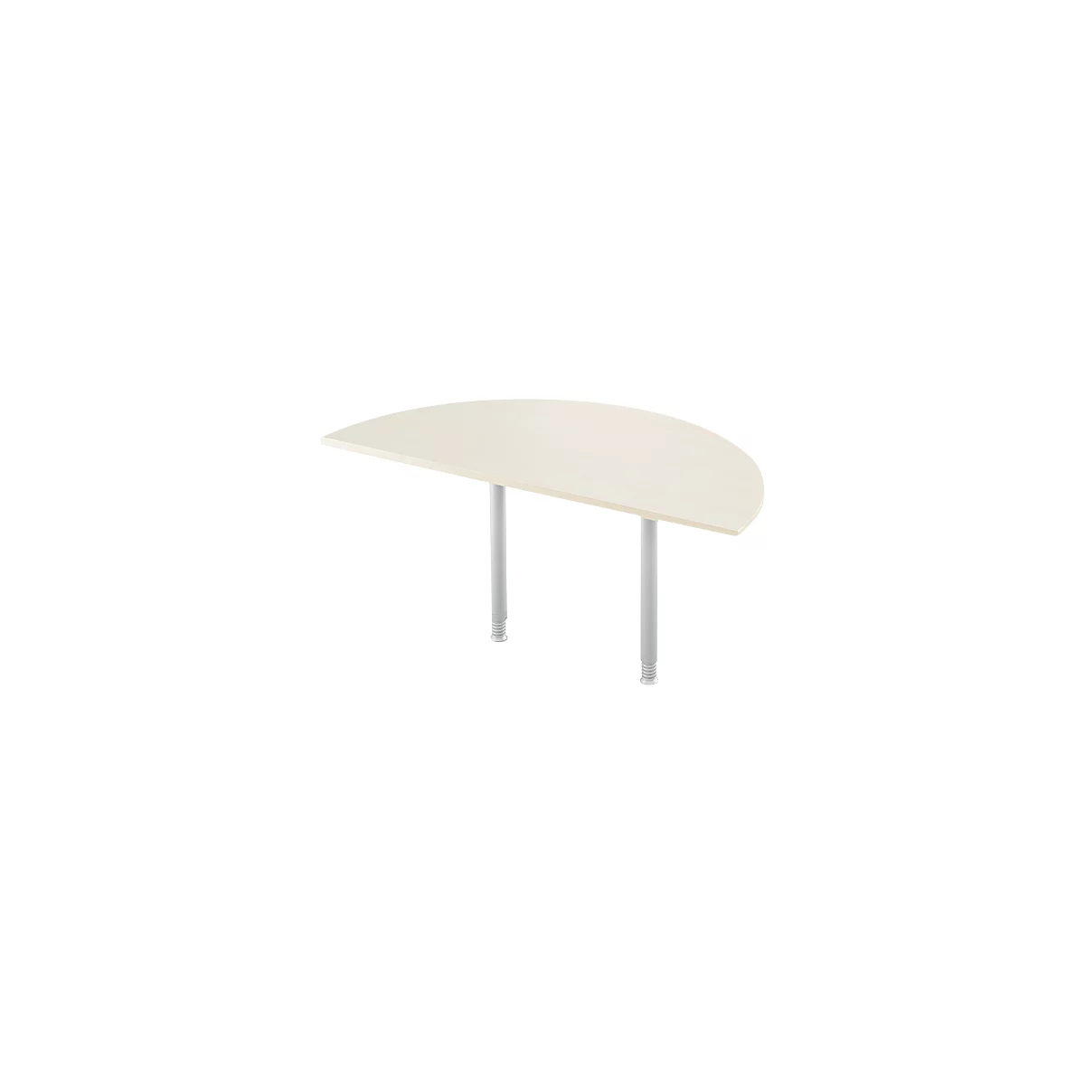 Table d'extension, demi-cercle, Ø 1600 mm, érable/alu blanc