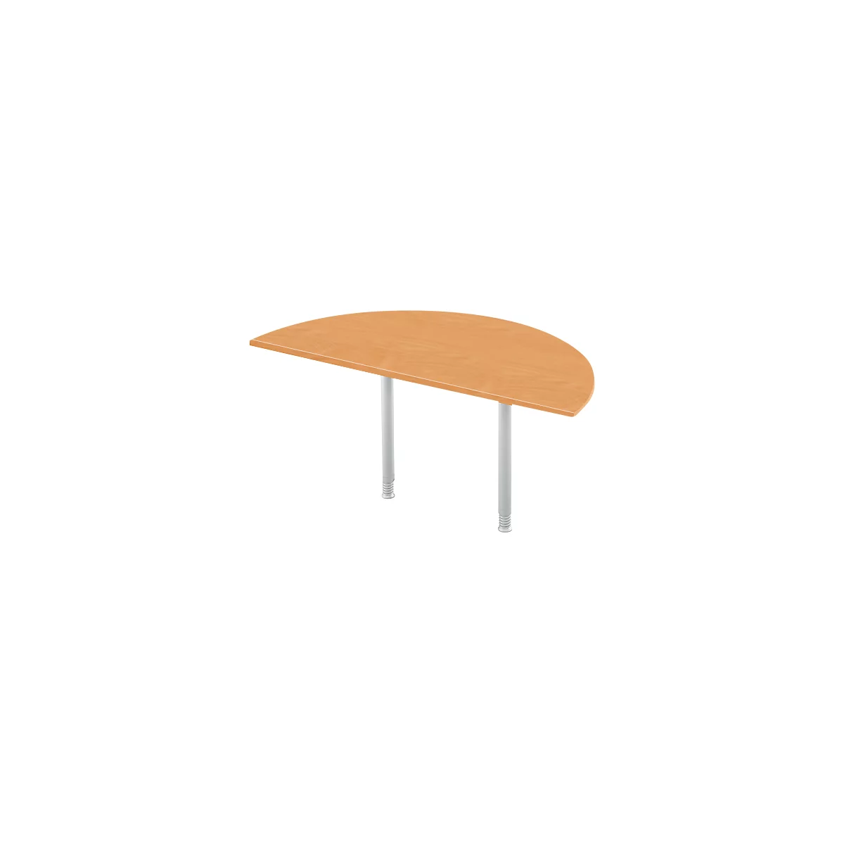 Table d'extension, demi-cercle, Ø 1600 mm, hêtre/alu blanc