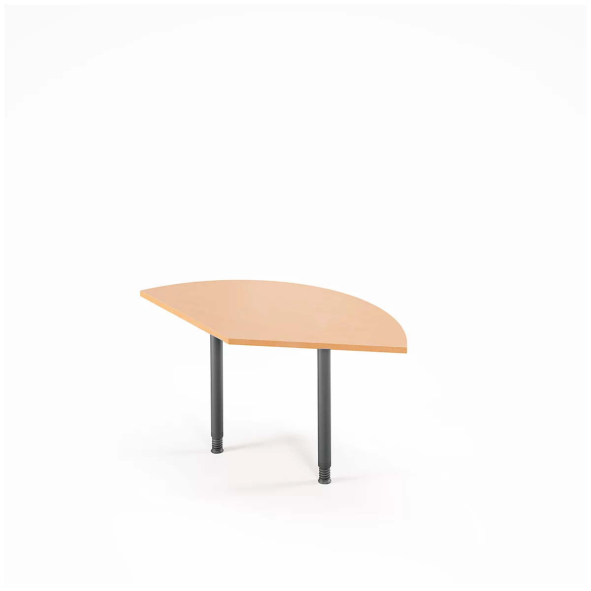 Table d'extension Ergo-T 2.0, angle 135°, pied en tube carré, L 800 x P 800 x H 718-898 mm, hêtre/anthracite