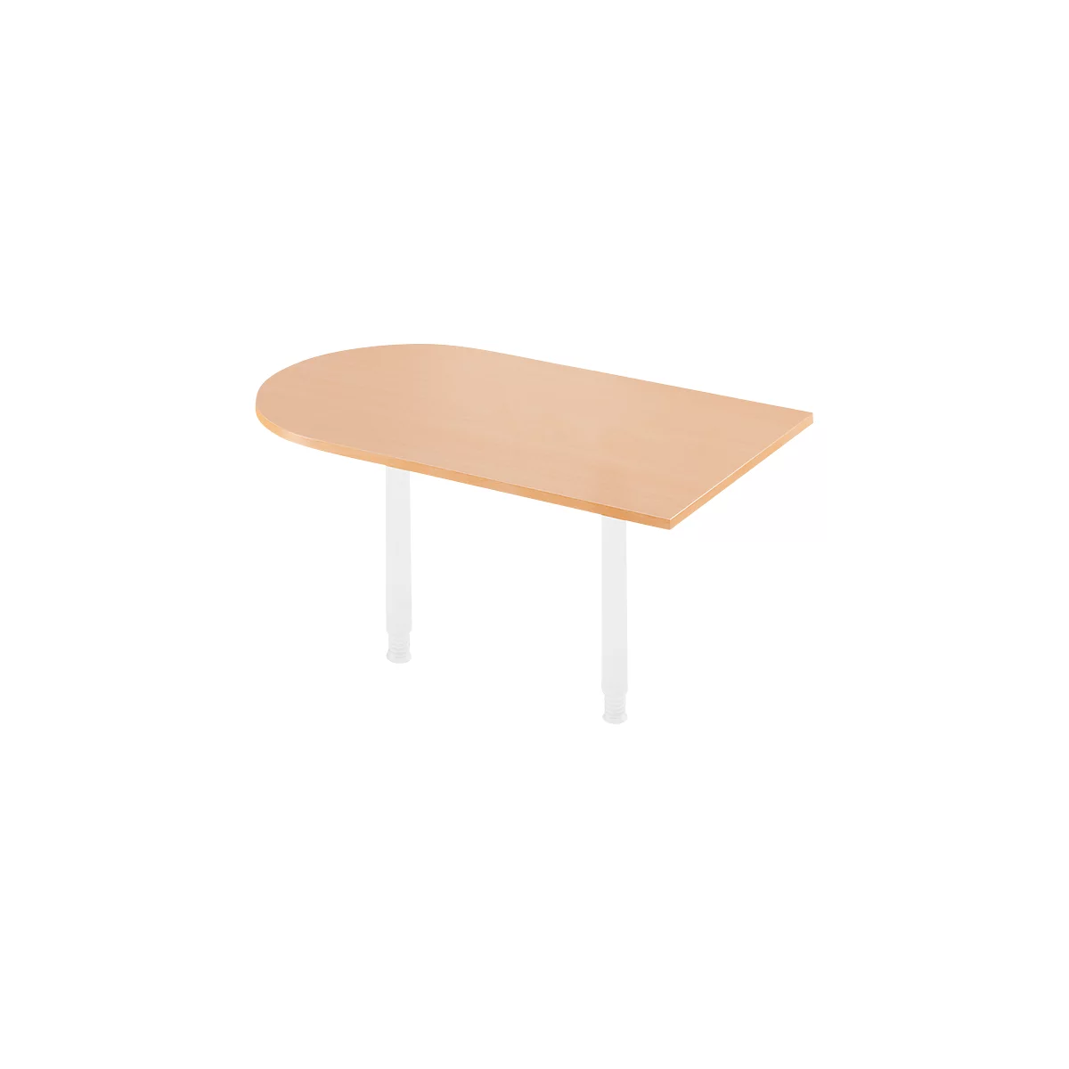 Table d'extension, l. 1400 x P 800 mm, coloris hêtre/alu blanc