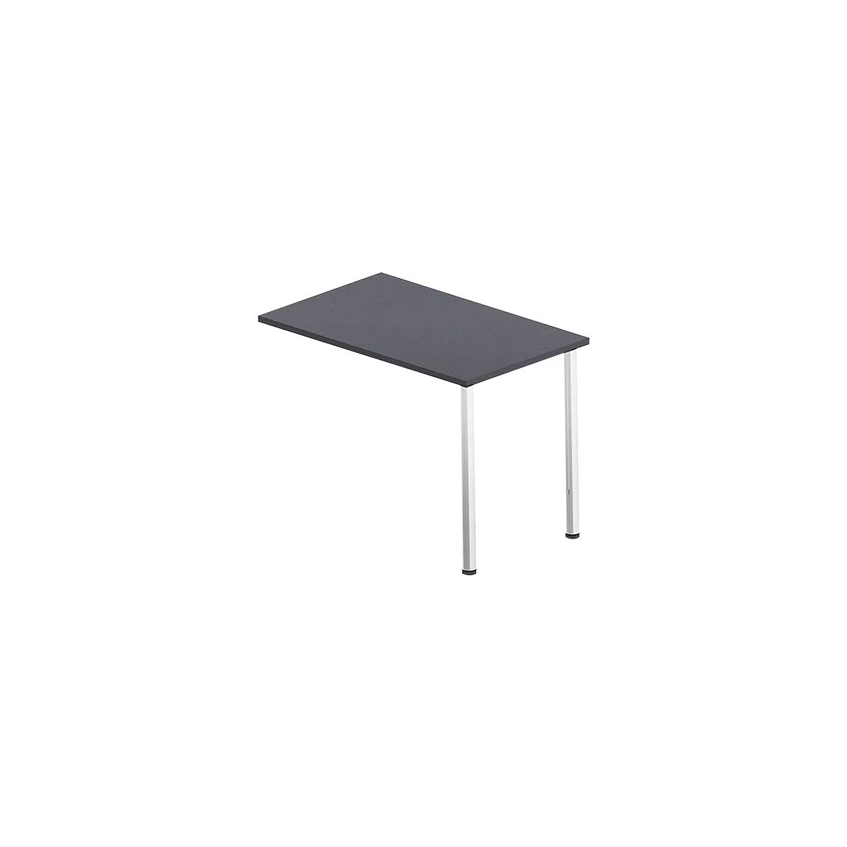 Table d'extension rectangulaire BEXXSTAR, piètement carré, l. 1000 x P 600 x H 740 mm, noir