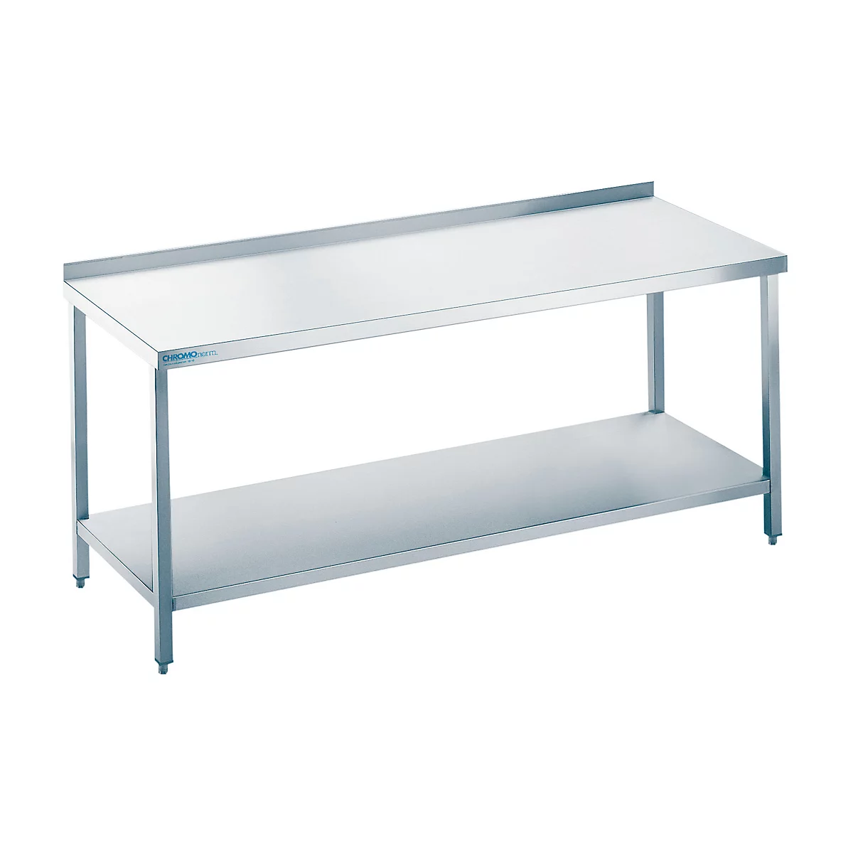 Table de travail en inox avec plateau au niveau du sol, 850 x 700 x 1600 mm