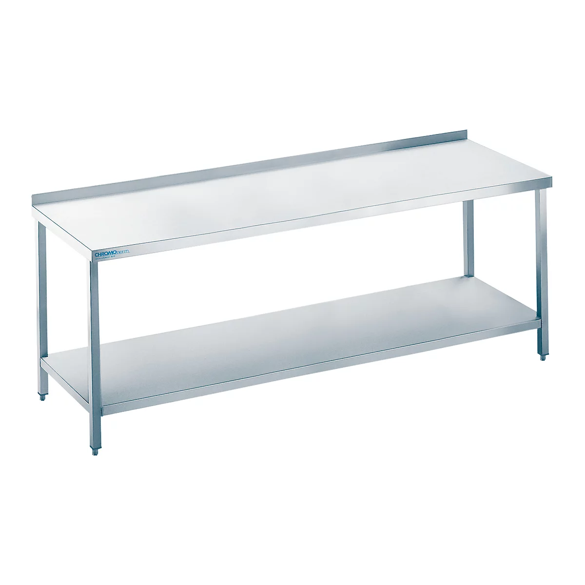 Table de travail en inox avec plateau au niveau du sol, 850 x 700 x 1800 mm