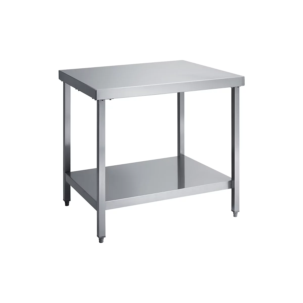 Table de travail en inox, avec socle, 1200 x 700 x 850 mm