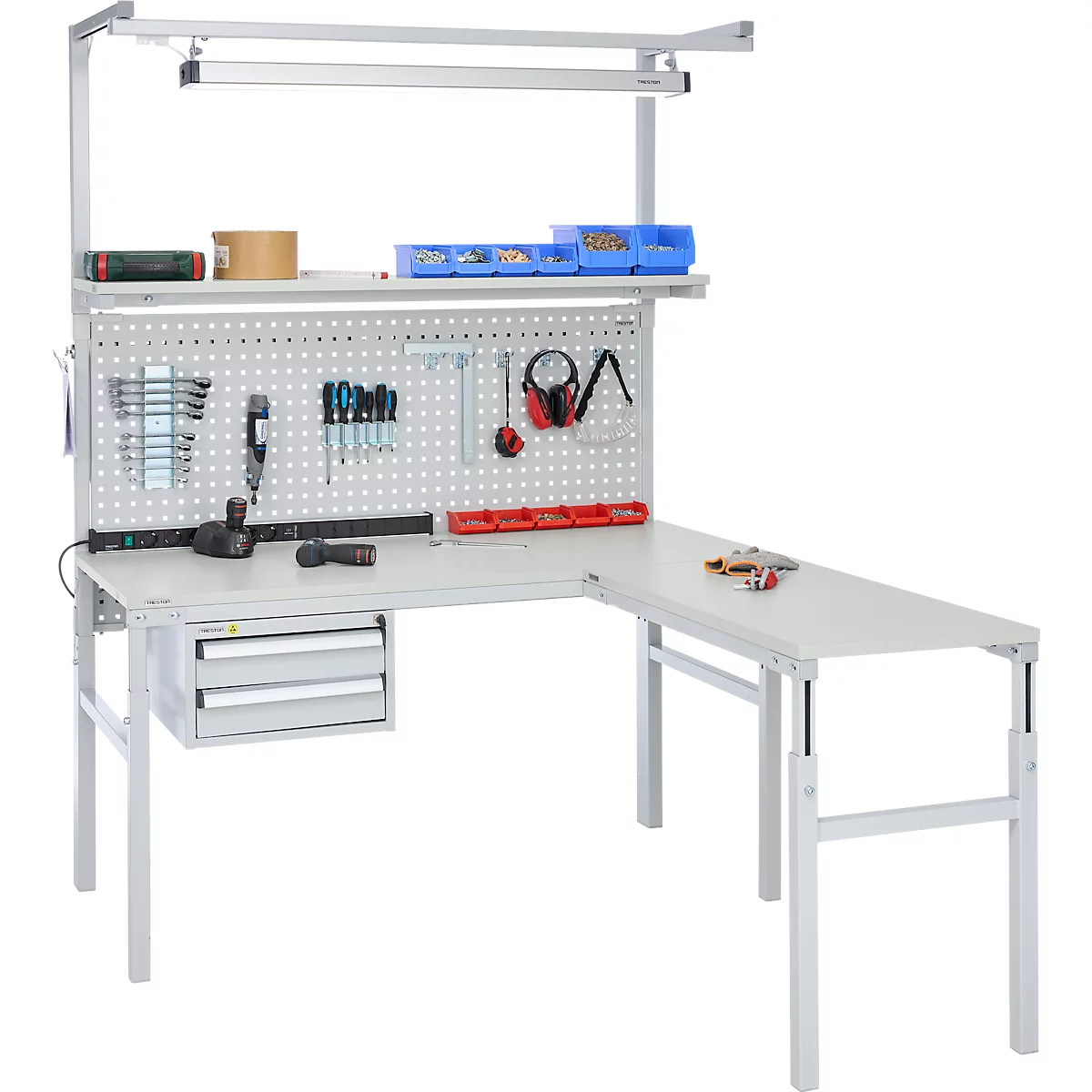 Table de travail ESD avec étagère TRESTON TPH