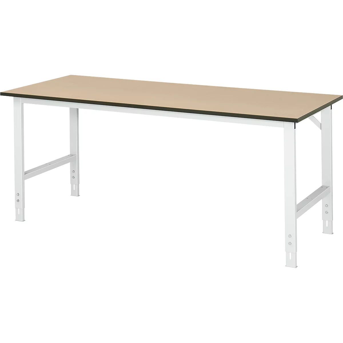 Table de travail, plateau en MDF, l. 2000 x P 800 x H 760-1080 mm