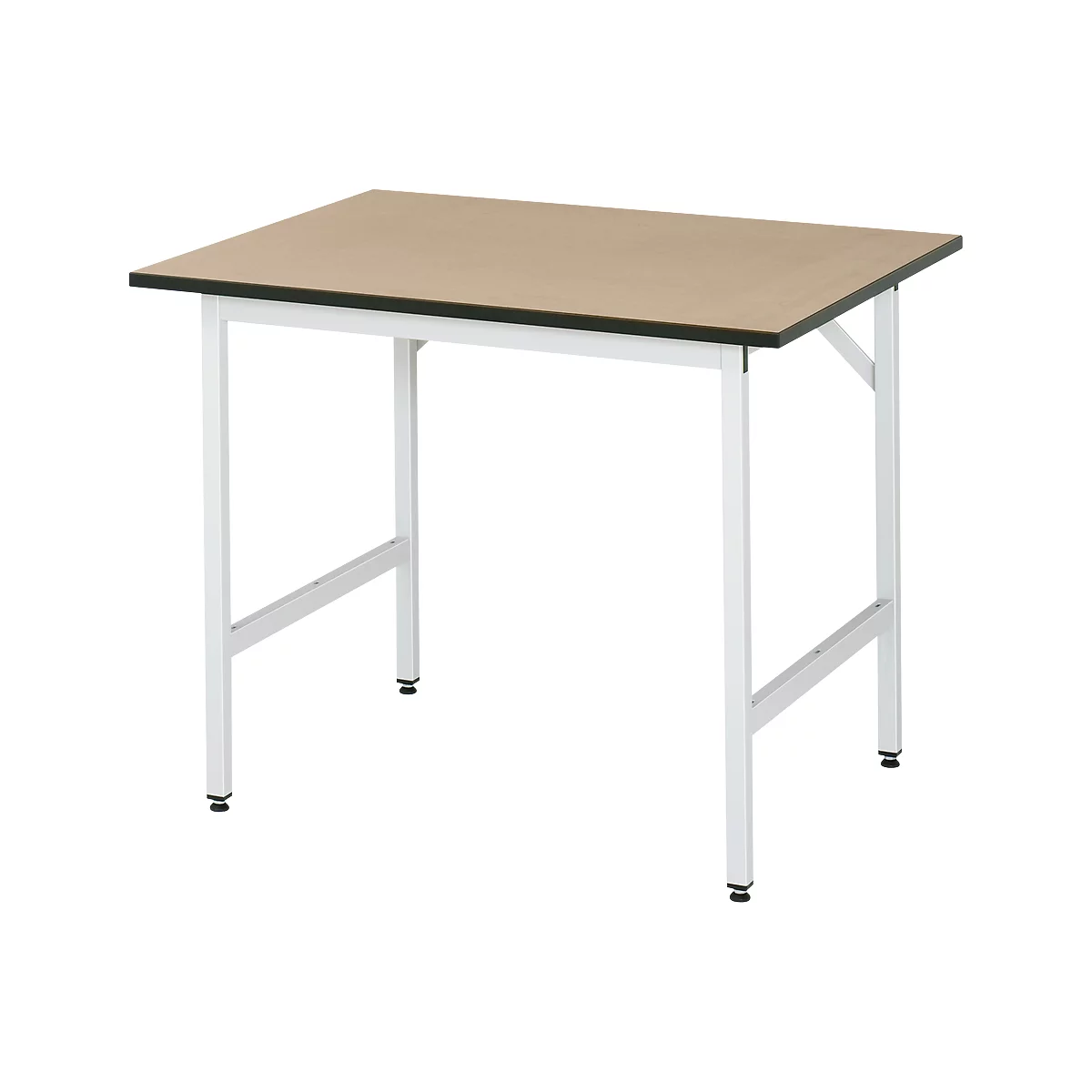Table de travail - plateau MDF - l. 1000 x P 800 x H 800-850 mm - hêtre