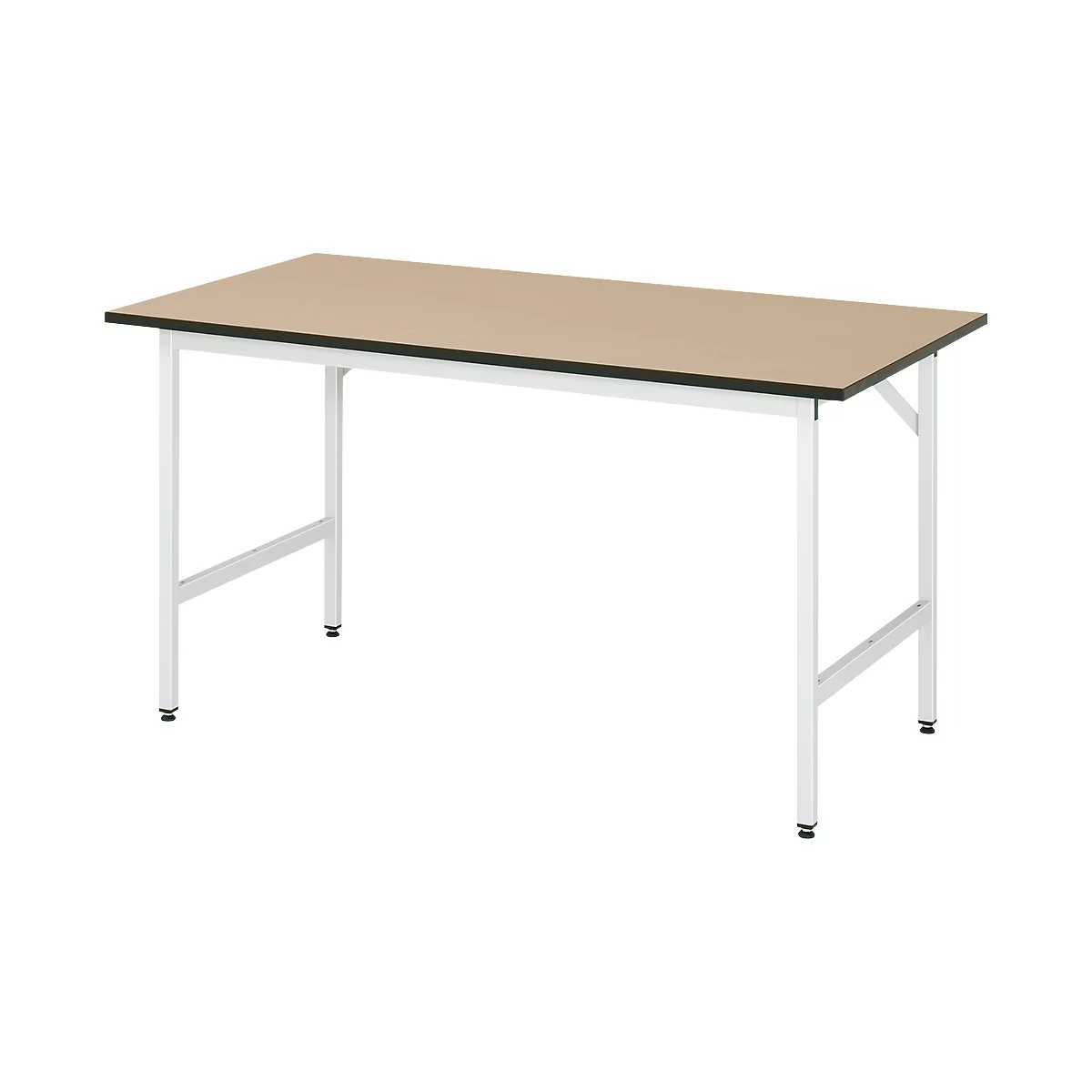 Table de travail - plateau MDF - l. 1500 x P 800 x H 800-850 mm - hêtre