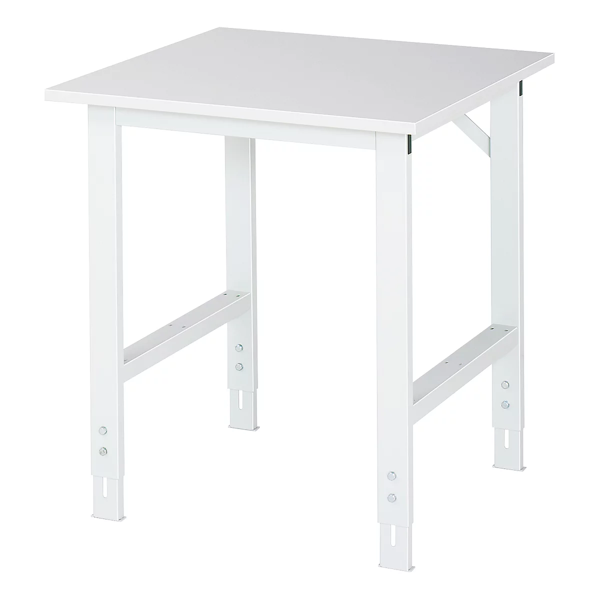 Table de travail, plateau mélaminé, l. 750 x P 800 x H 760-1080 mm