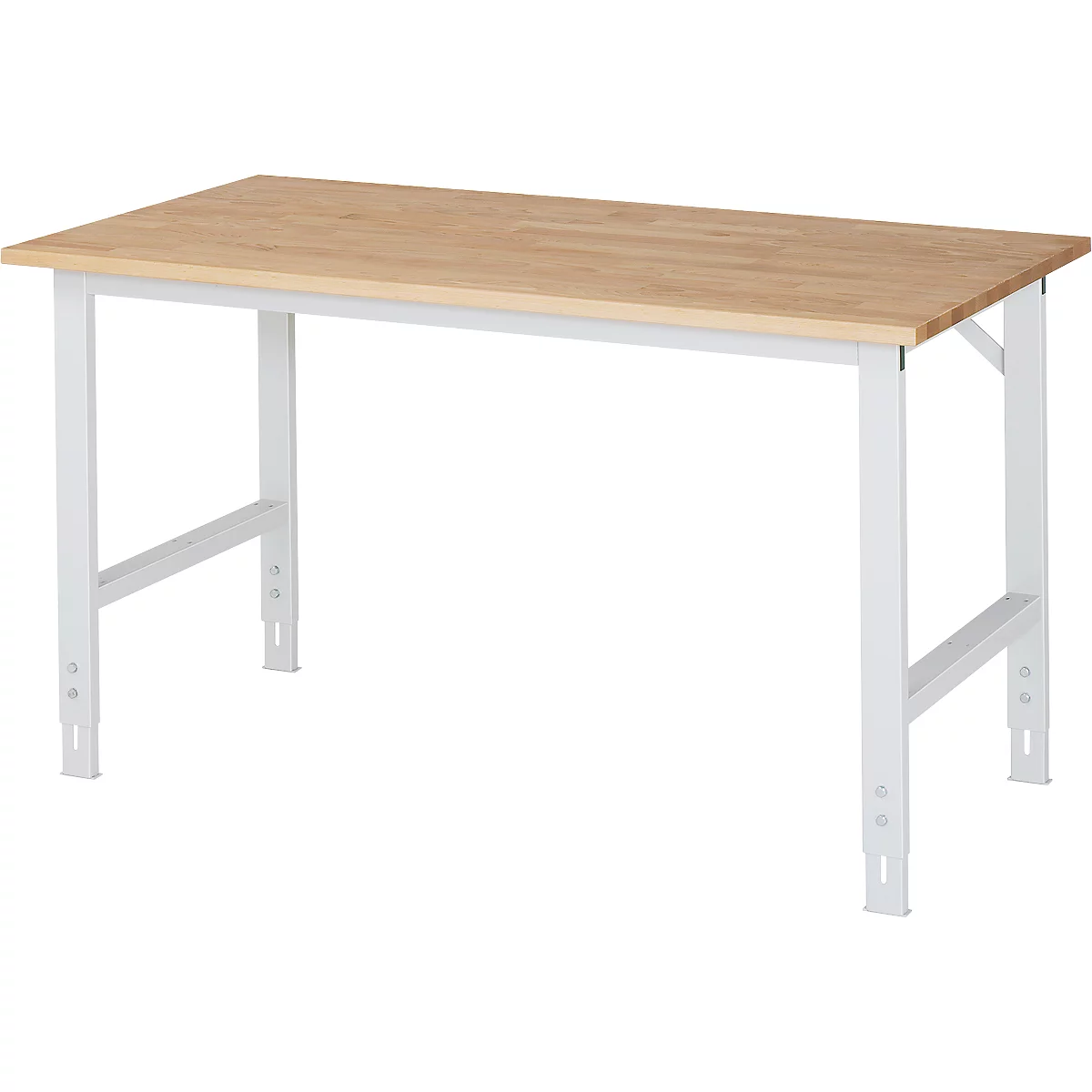 Table de travail RAU, plateau en hêtre, l. 1500 x P 800 x H 760-1080 mm