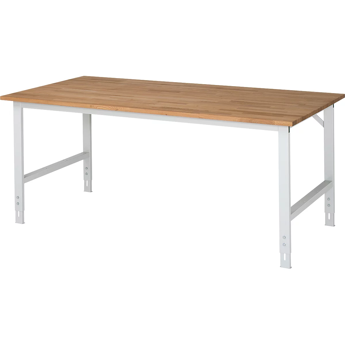 Table de travail RAU, plateau en hêtre, l. 2000 x P 1000 x H 760-1080 mm