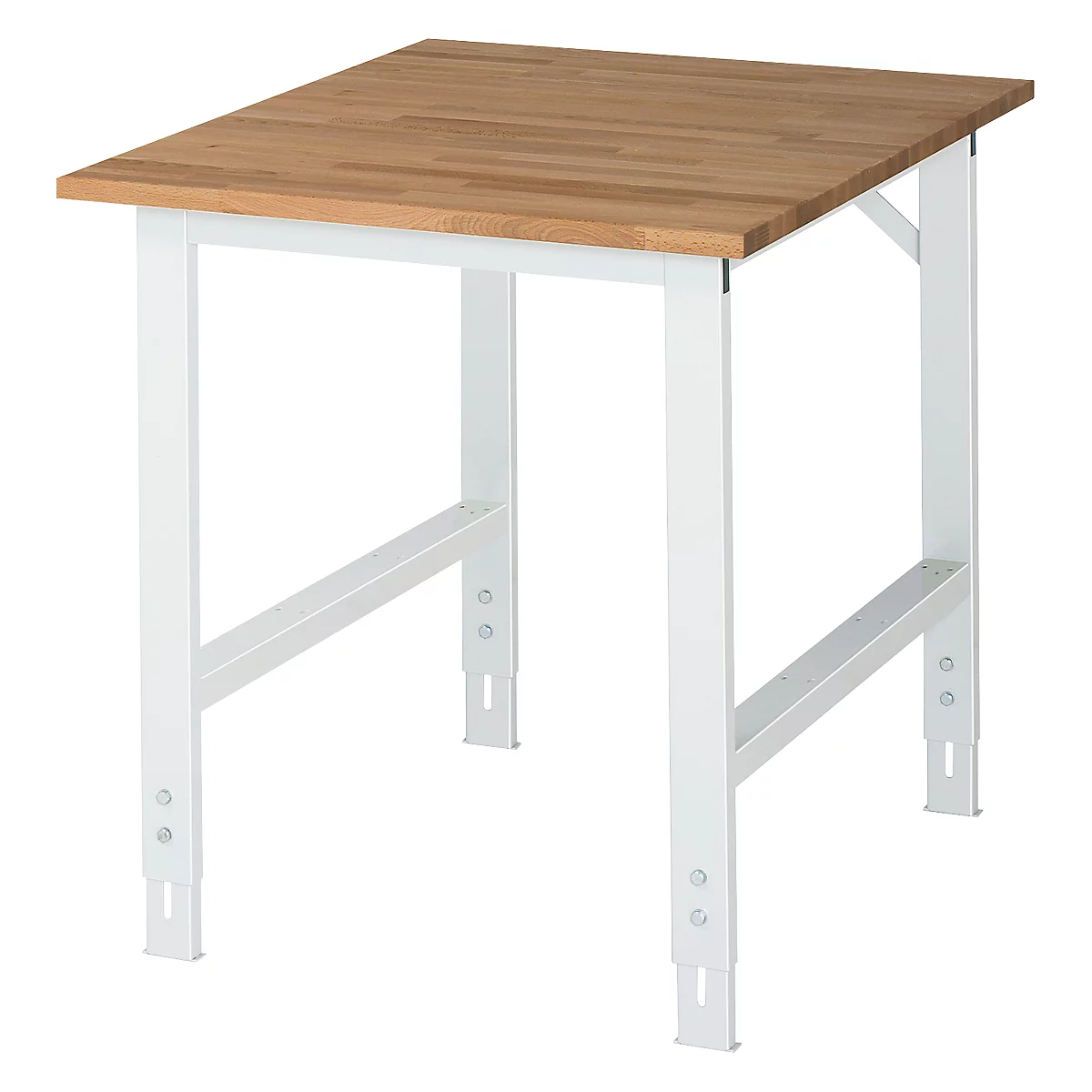 Table de travail RAU, plateau en hêtre, l. 750 x P 1000 x H 760-1080 mm