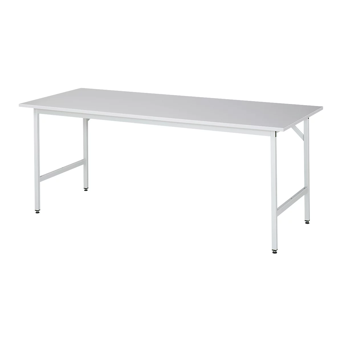 Table de travail RAU, plateau mélaminé, 2000 x 800 x 800-850 mm