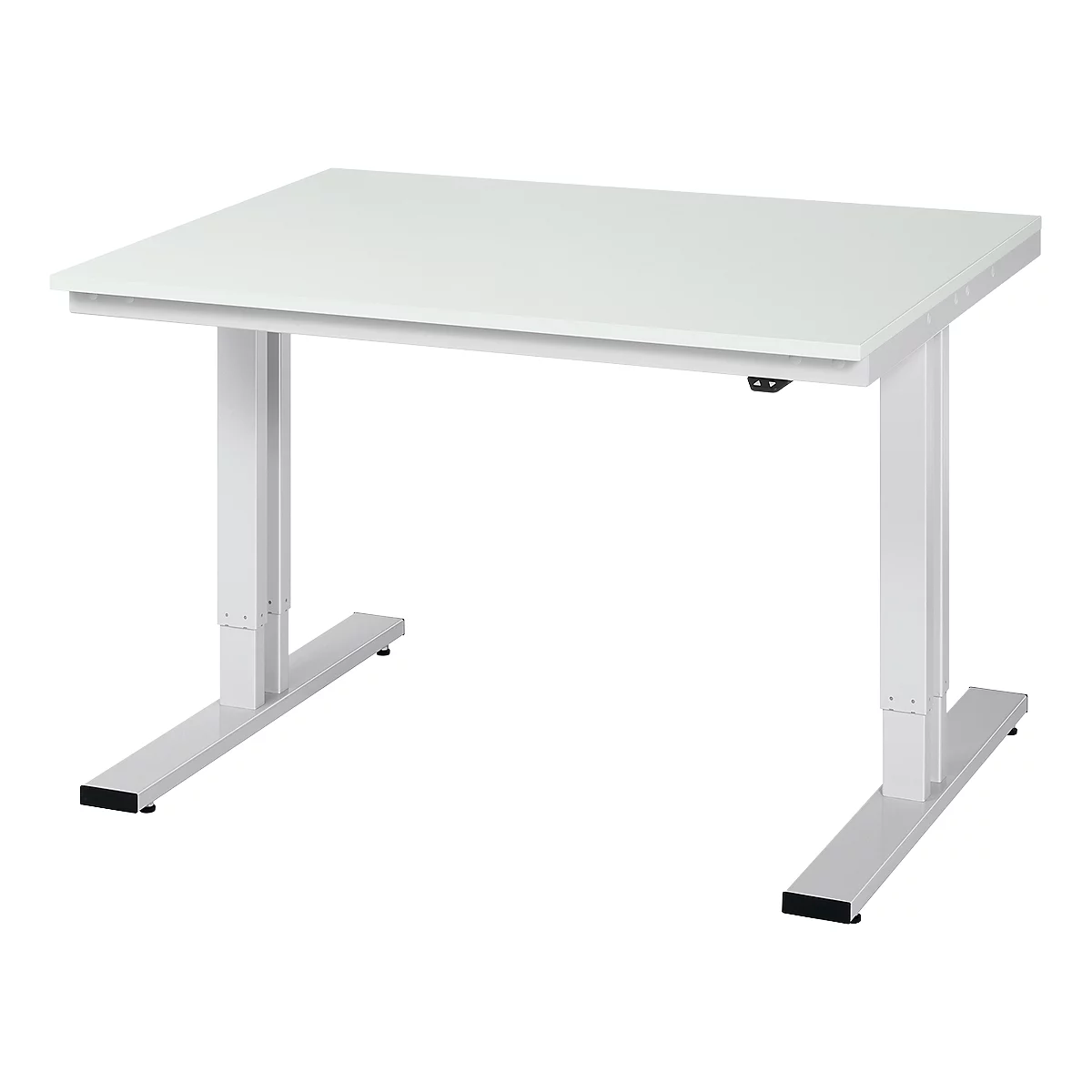 Table de travail série adlatus 300, plateau mélaminé, l. 1250 x P 1000 x H 720 – 1120 mm