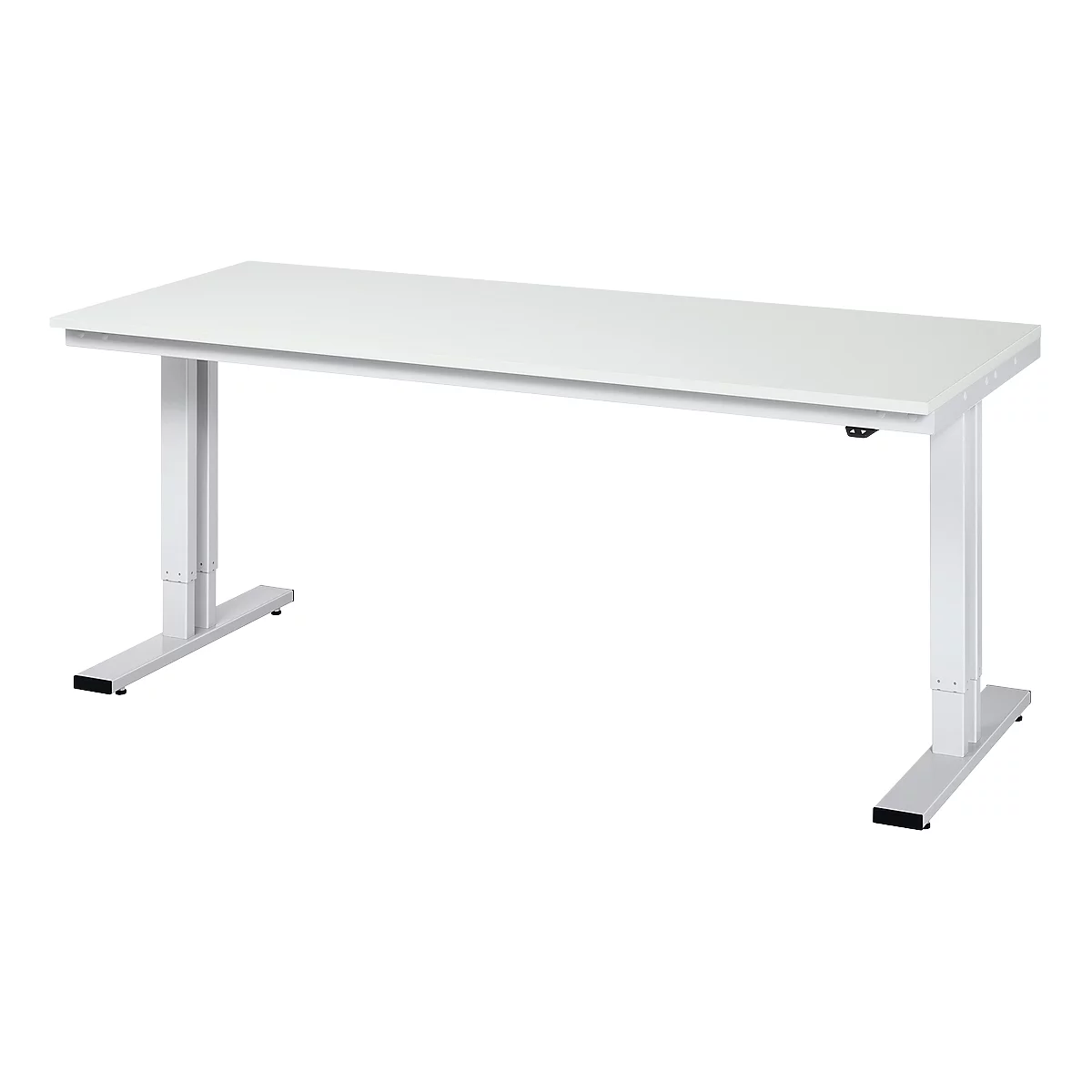 Table de travail série adlatus 300, plateau mélaminé, l. 2000 x P 800 x H 720 – 1120 mm