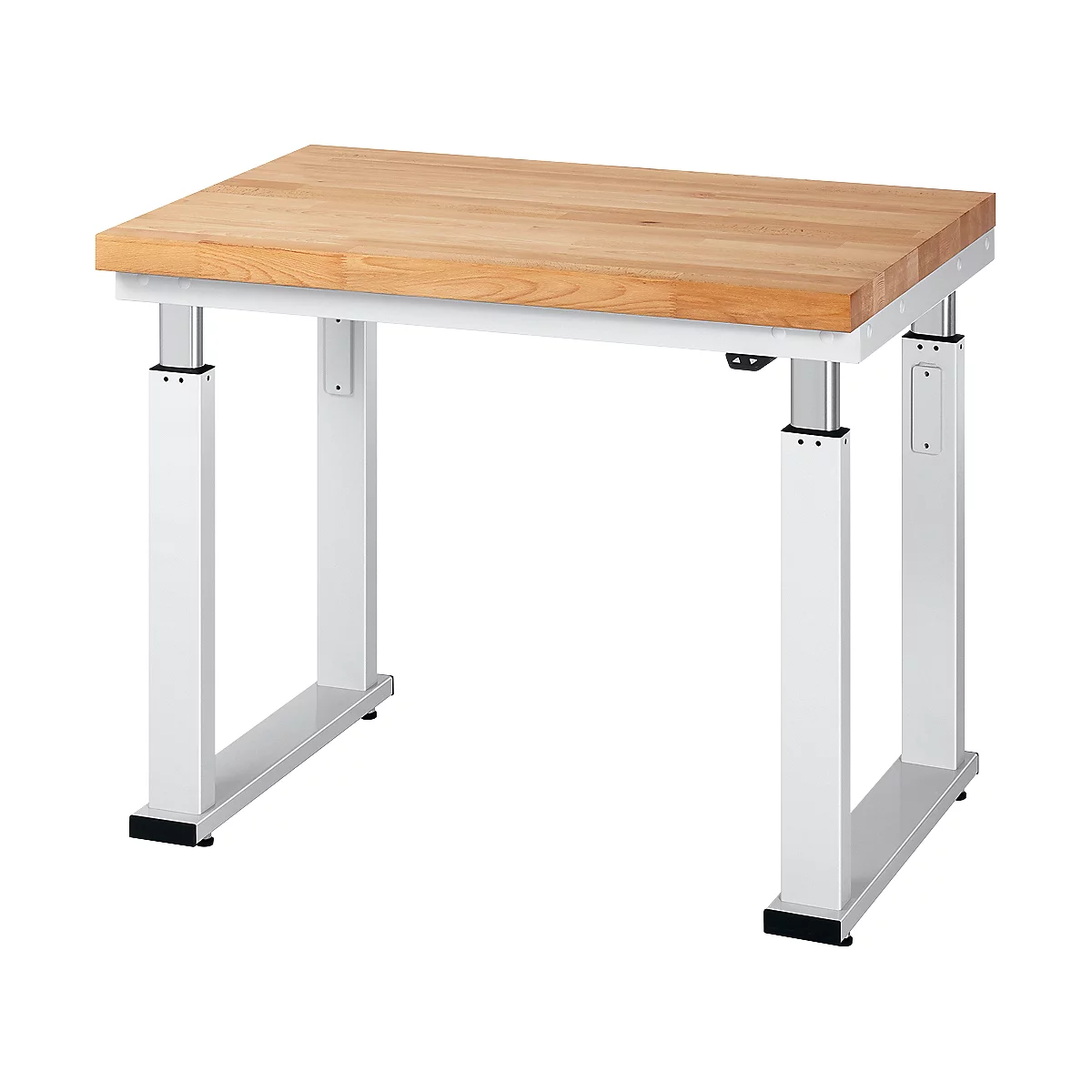 Table de travail Série adlatus 600, 1000 x 700 x 740-1140 mm, plateau en hêtre massif