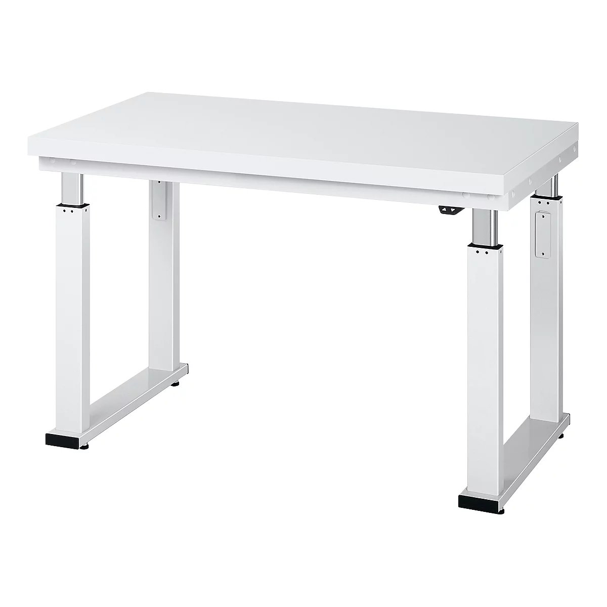 Table de travail série adlatus 600, 1250 x 700 x 740-1140 mm, plateau en stratifié dur